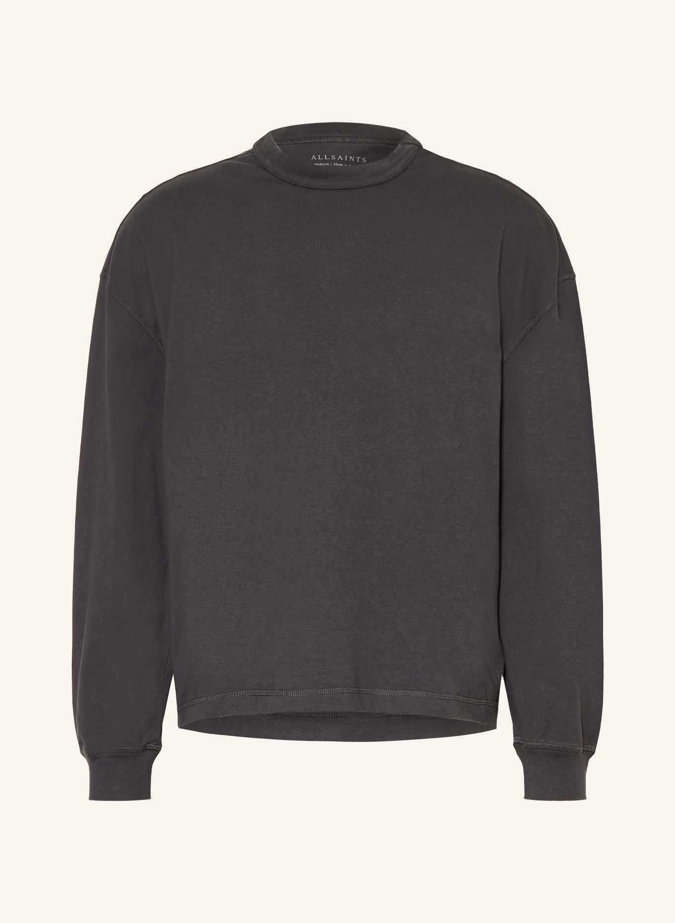 ALLSAINTS COLE long-sleeved shirt: BLACK