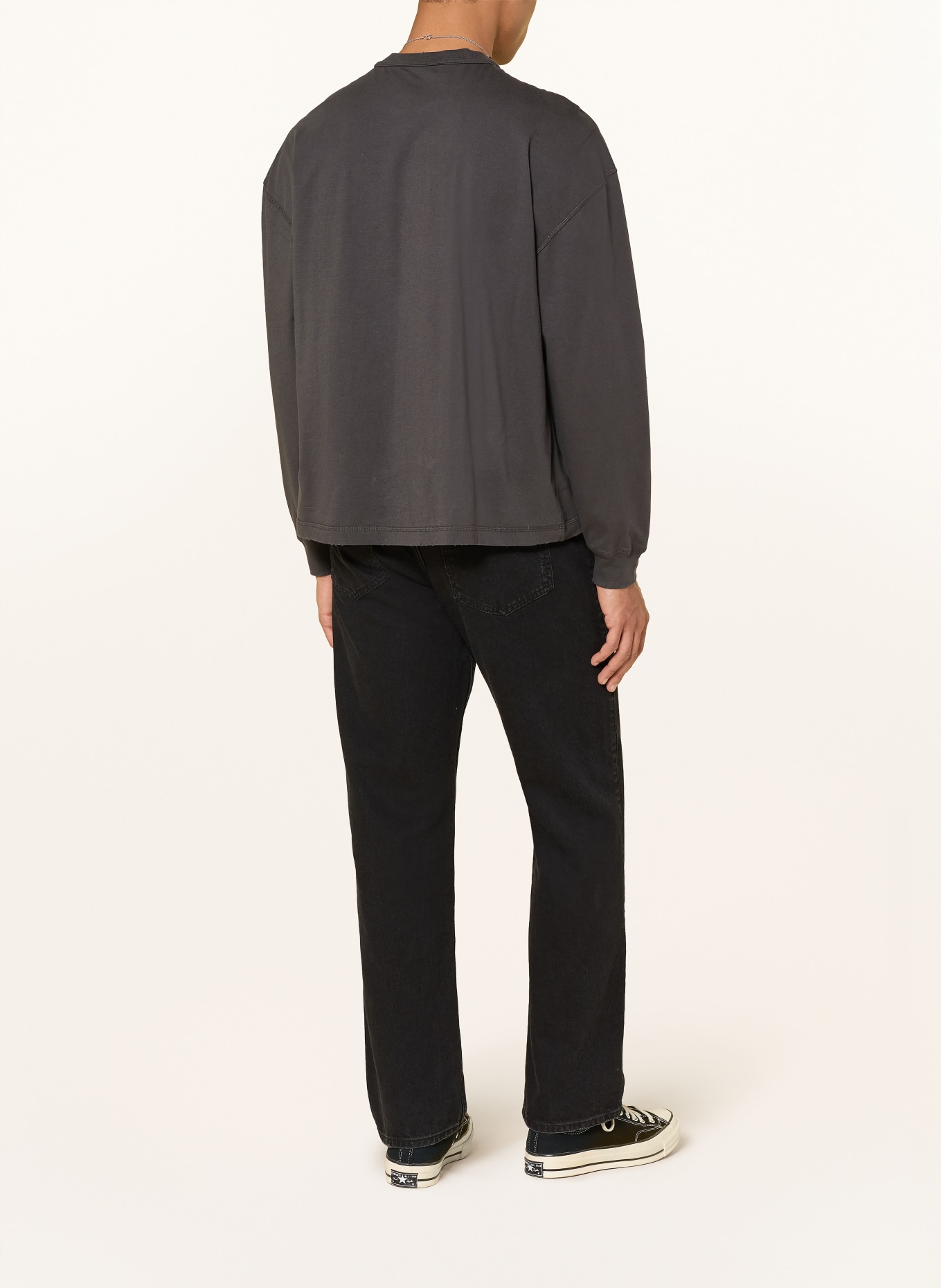 ALLSAINTS COLE long-sleeved shirt: BLACK