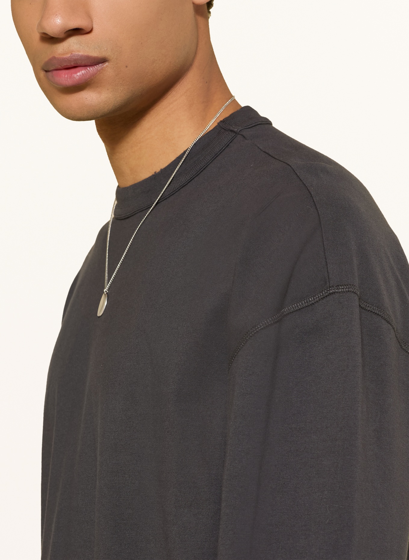 ALLSAINTS COLE long-sleeved shirt: BLACK