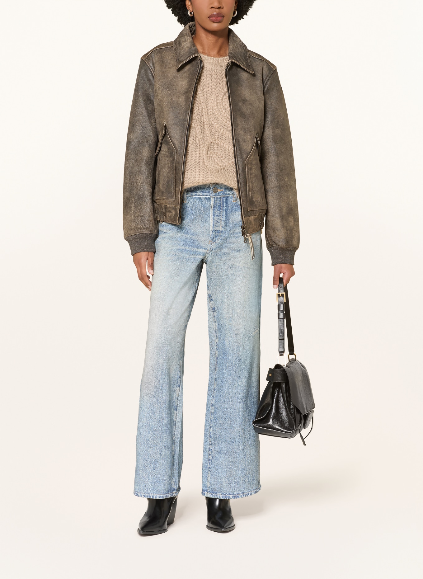 ALLSAINTS Lederjacke MARLAND: BRAUN