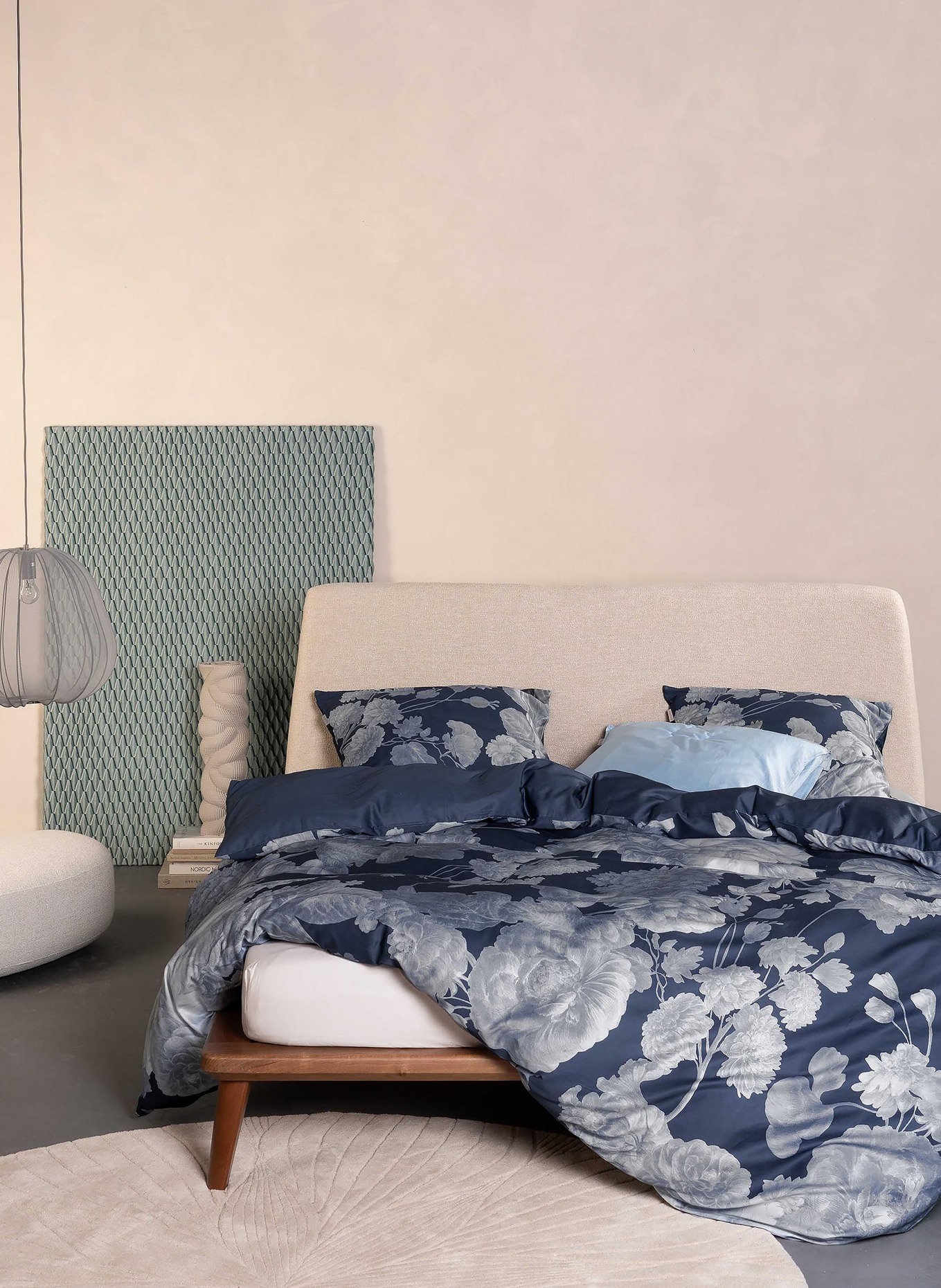 ESSENZA Bettwäsche EUNICE zum Wenden: DUNKELBLAU / HELLGRAU / GRAU