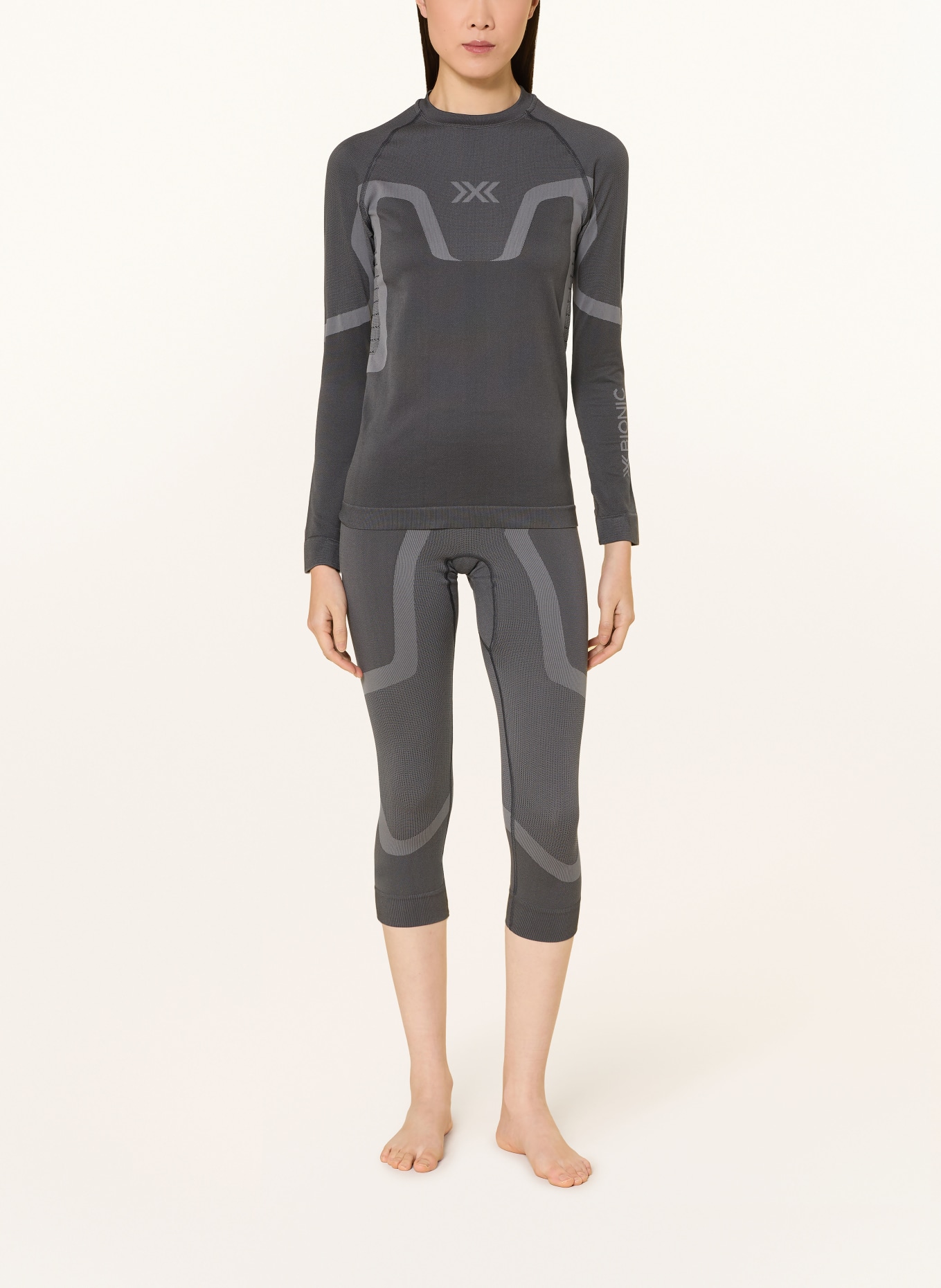 X-BIONIC Funkční kalhoty X-ENTIAL se zkrácenou délkou nohavic: TMAVĚ ŠEDÁ / ŠEDÁ