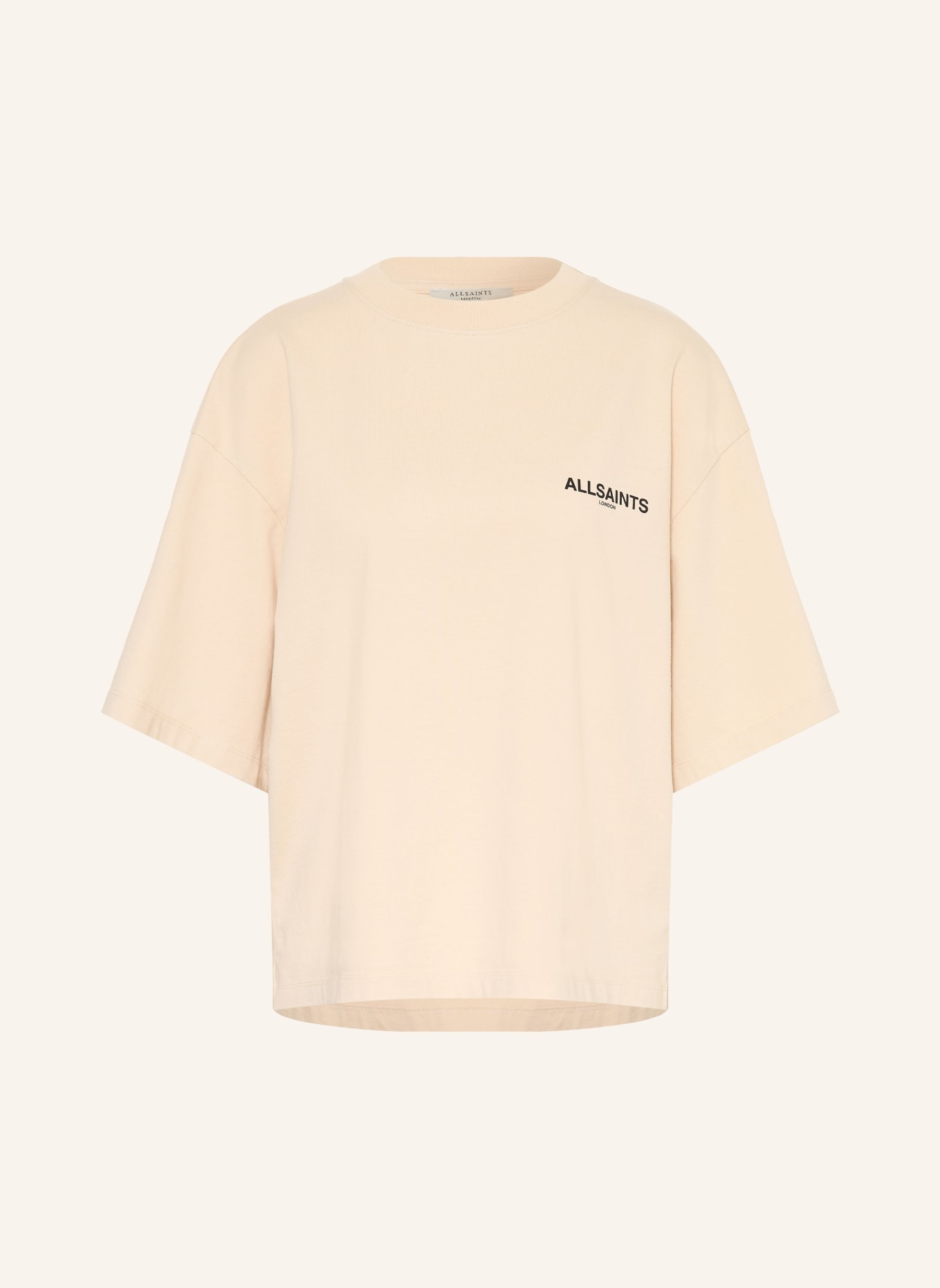 ALLSAINTS Oversized-Shirt HALIS AMELIE: BEIGE / SCHWARZ