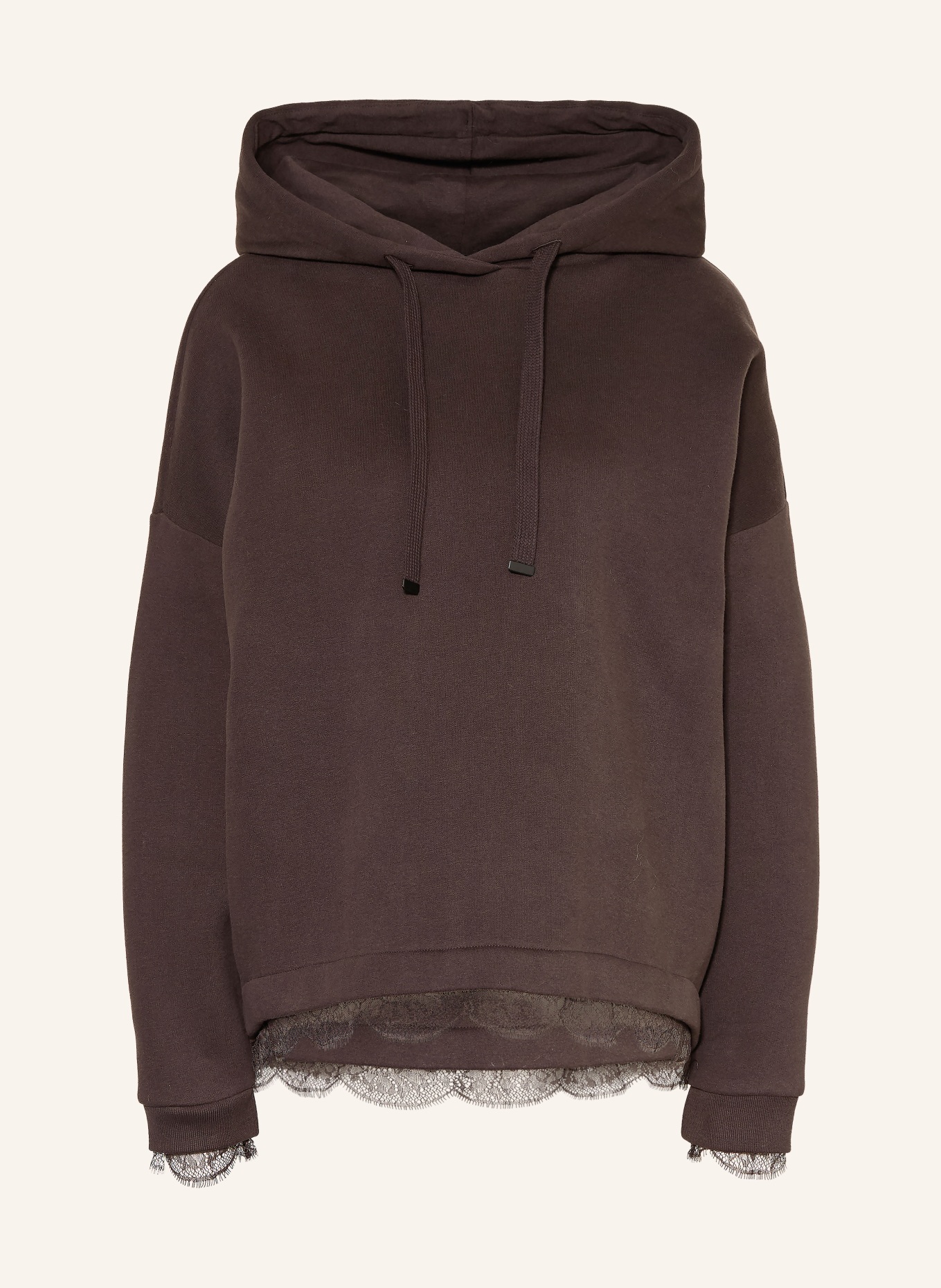 ALLSAINTS Hoodie NIA mit Spitze: DUNKELBRAUN