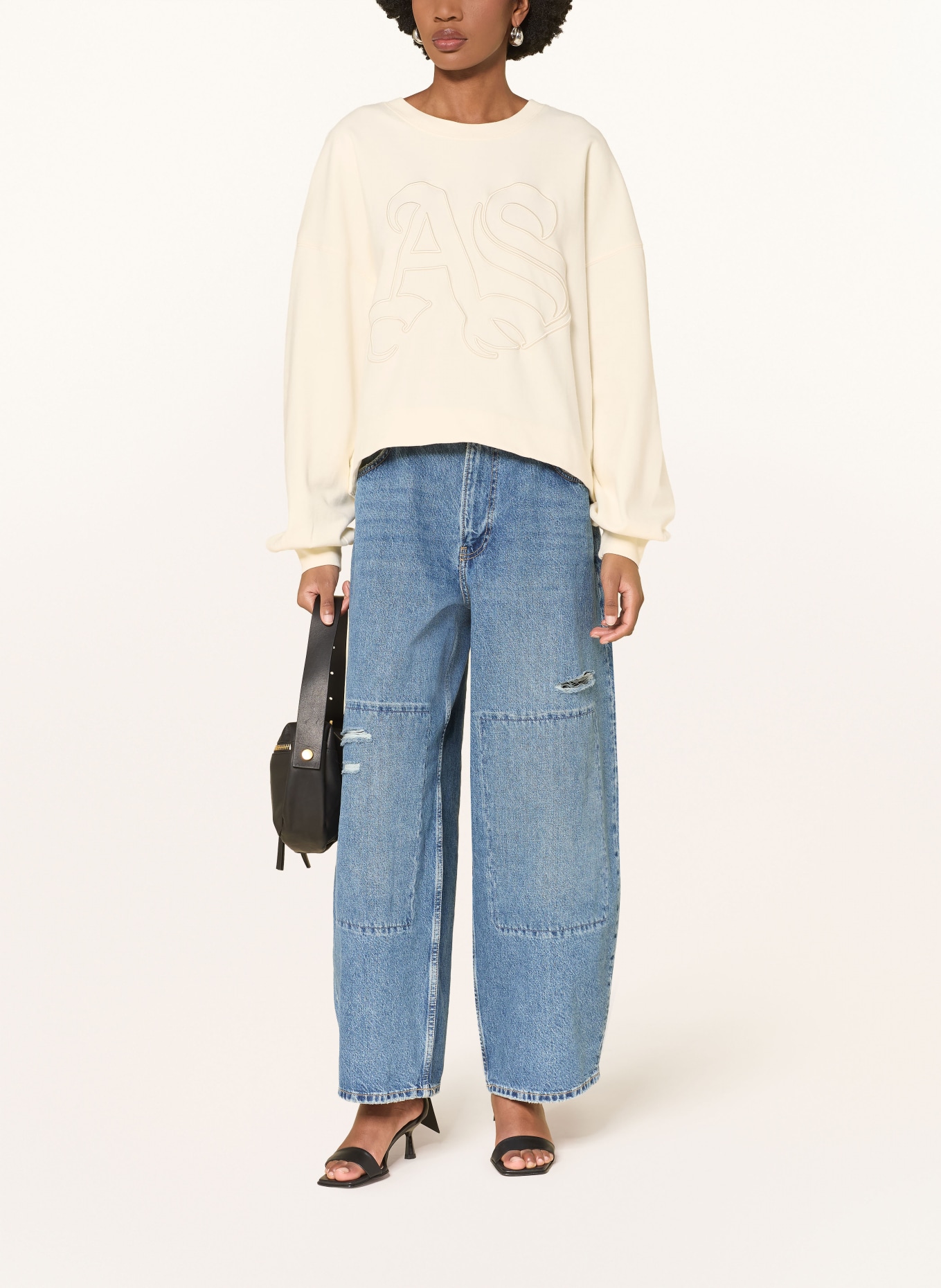 ALLSAINTS Bluza LILA EMBOS: KREMOWY