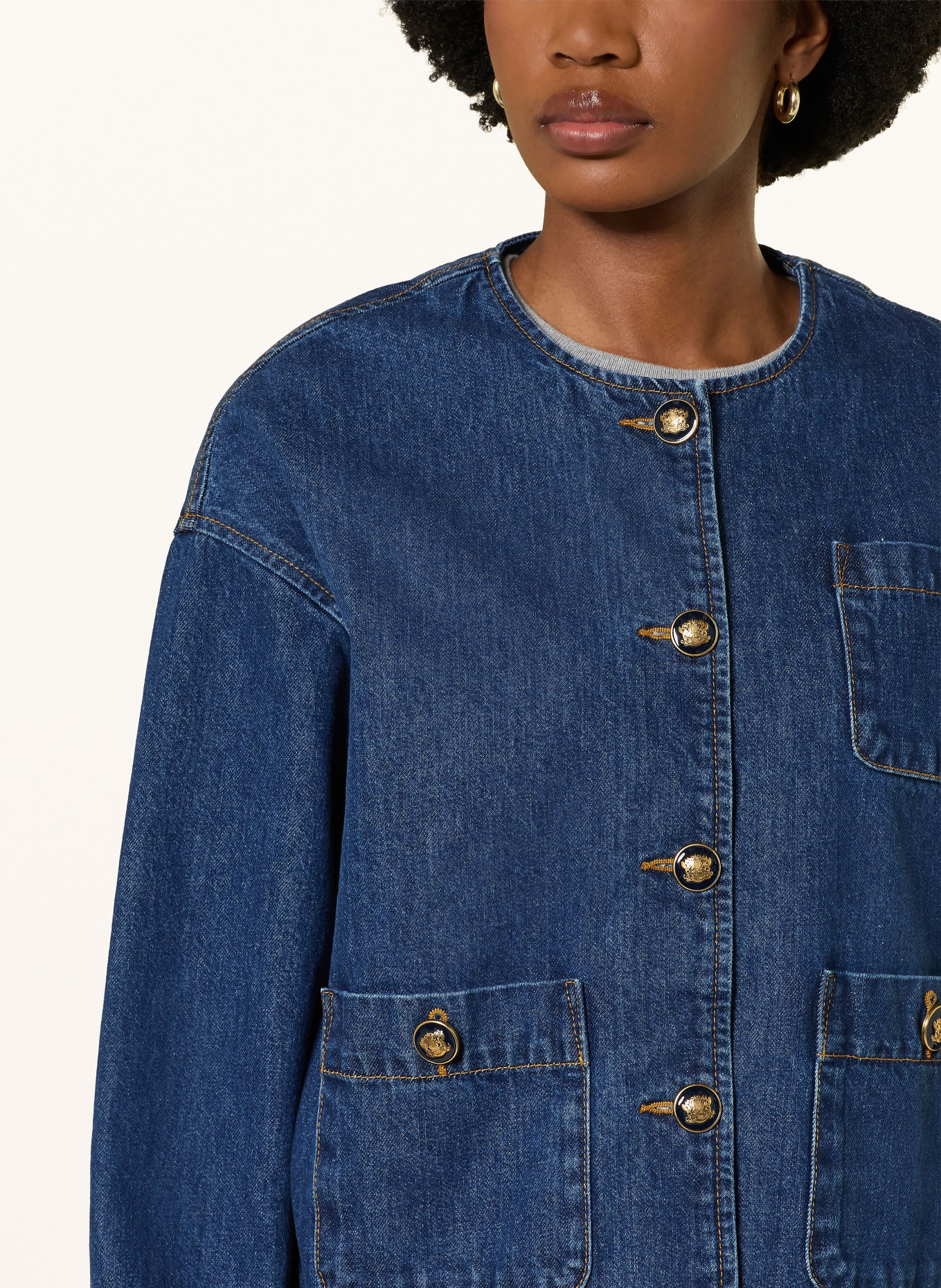 SANDRO Jeansjacke: D324 DEEP BLU