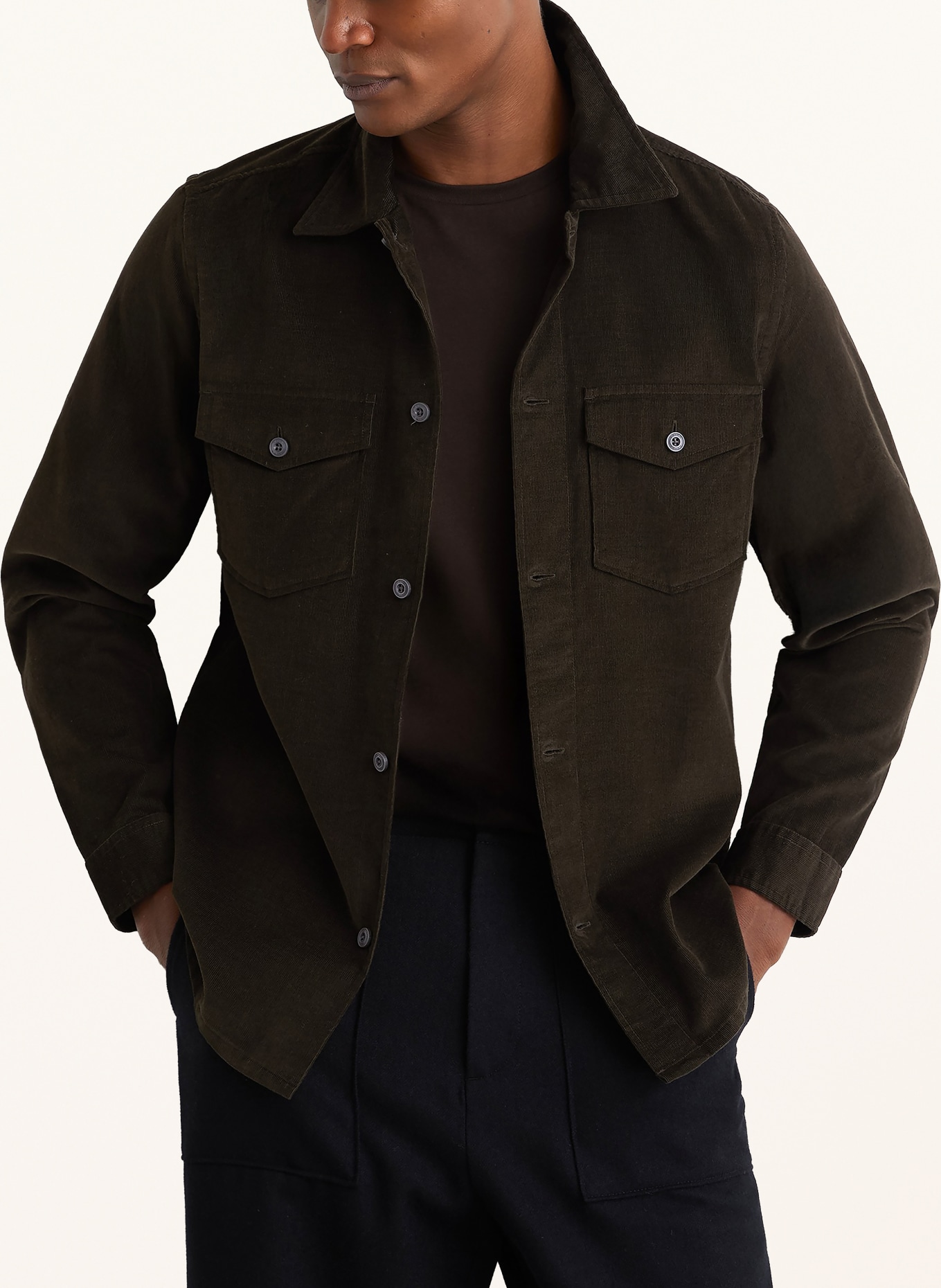 REISS Cord-Overshirt KAI: OLIV
