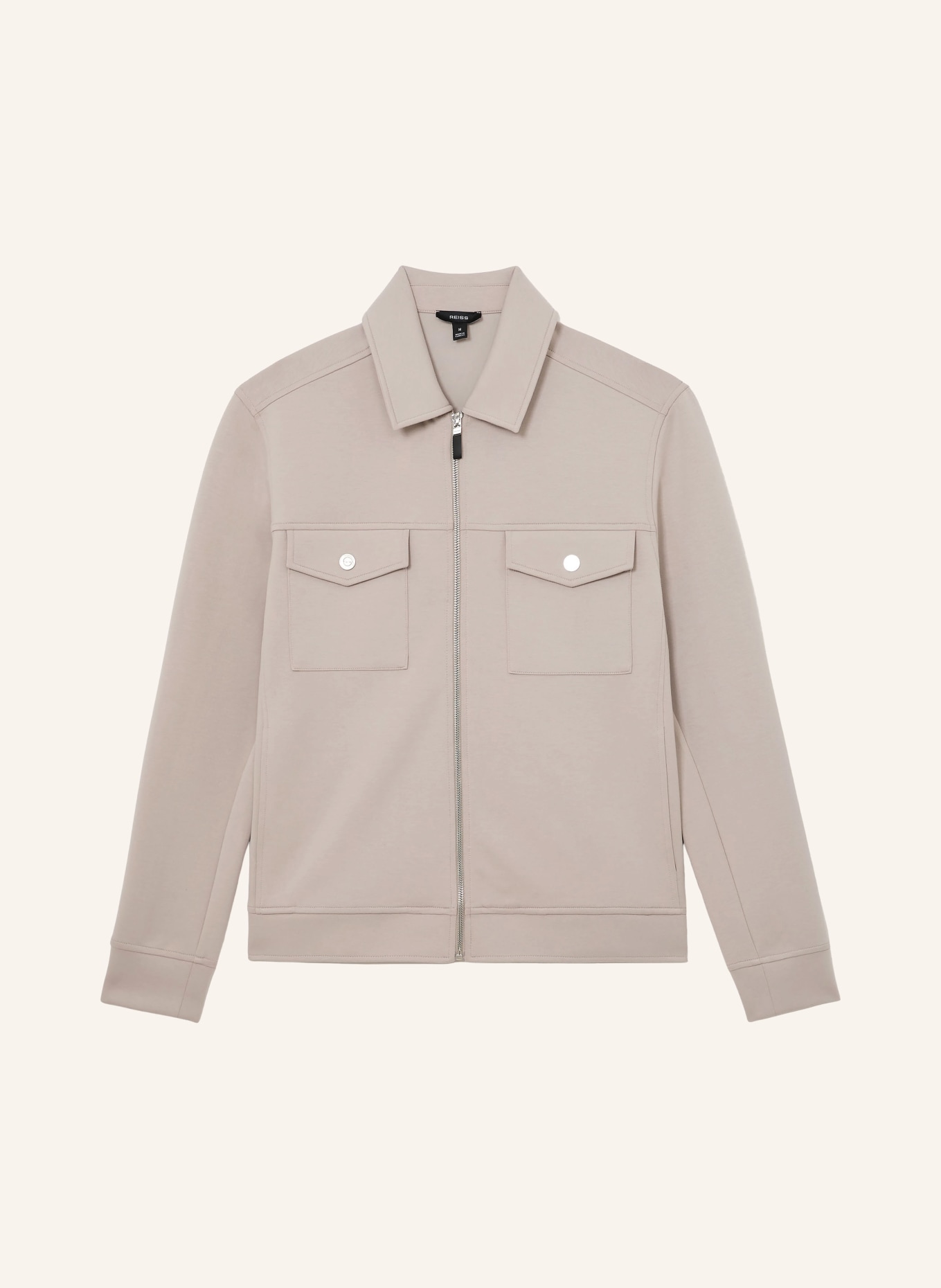 REISS MEDINA overshirt: LIGHT GRAY