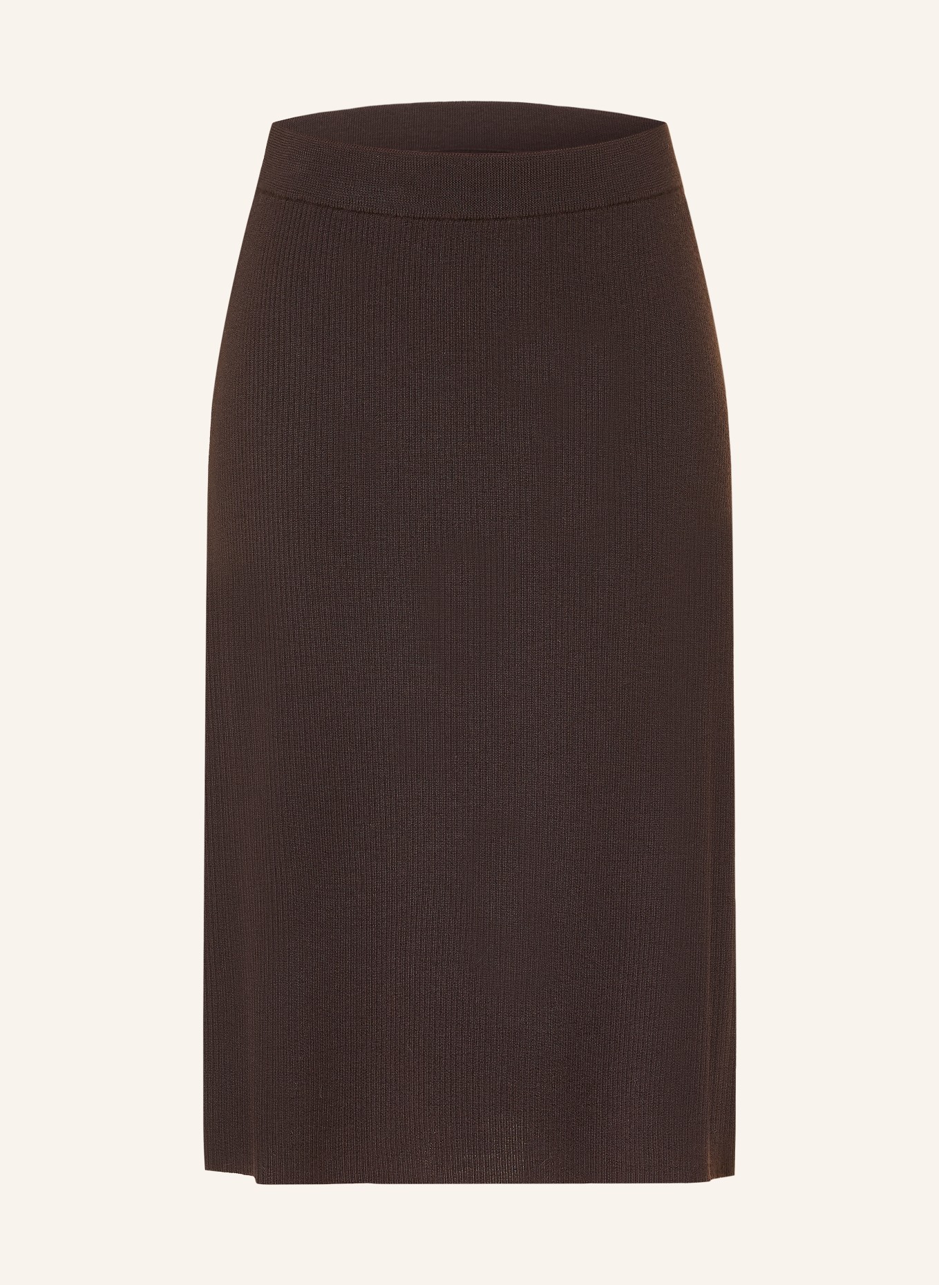 Stylein PEARLA knitted skirt made from merino wool: DARK BROWN