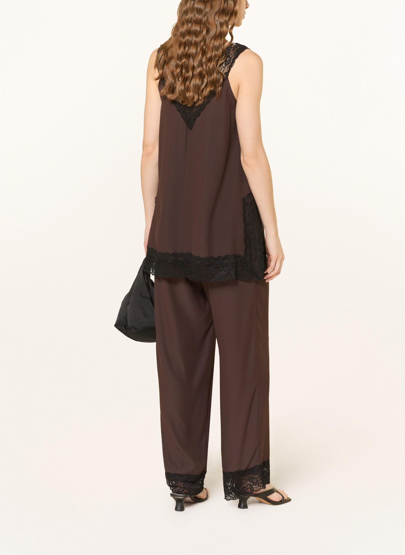 Stylein Hose MONTERONI mit Spitze: DUNKELBRAUN