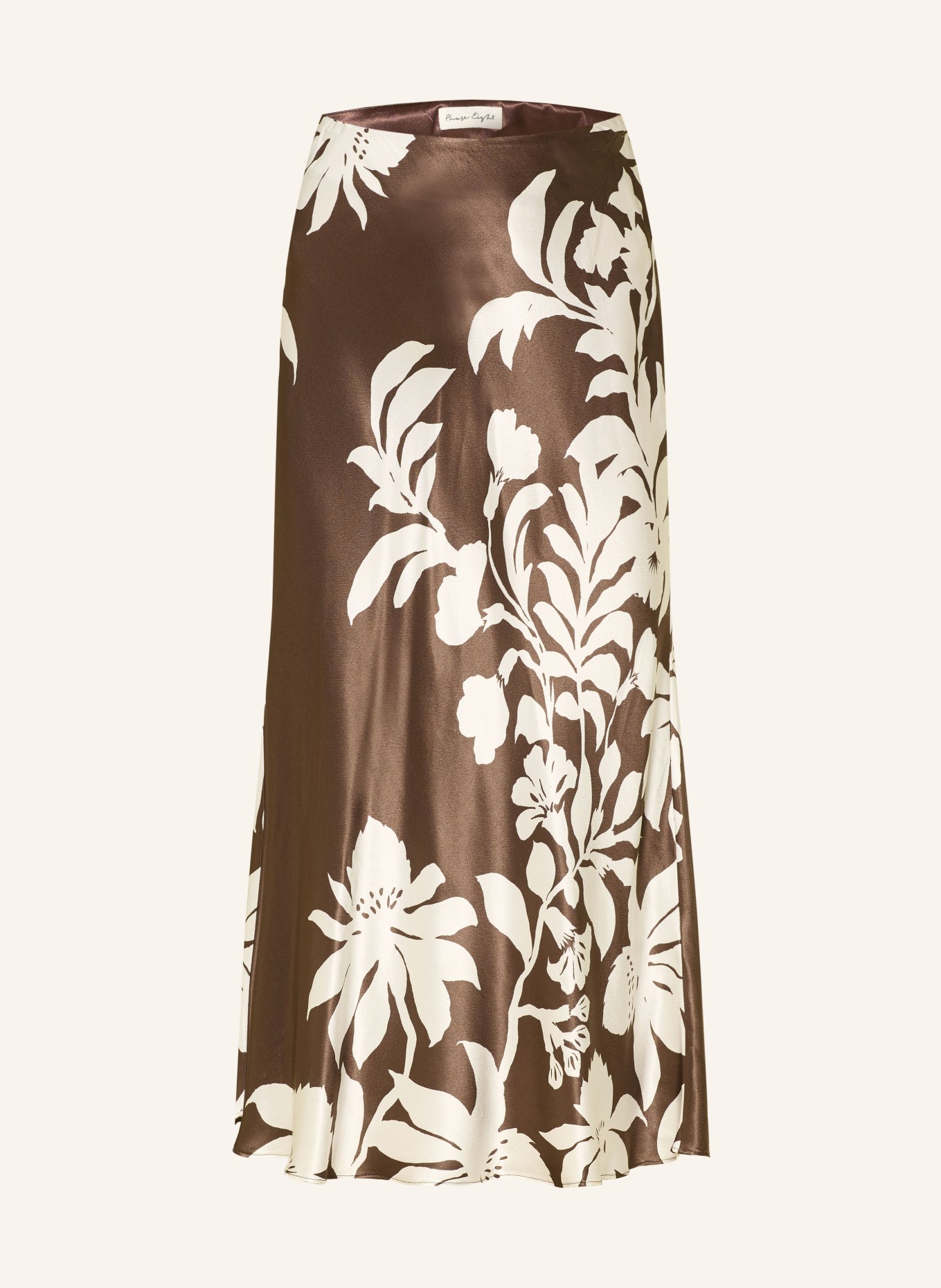 Phase Eight Satin skirt HATTIE: BROWN / CREAM