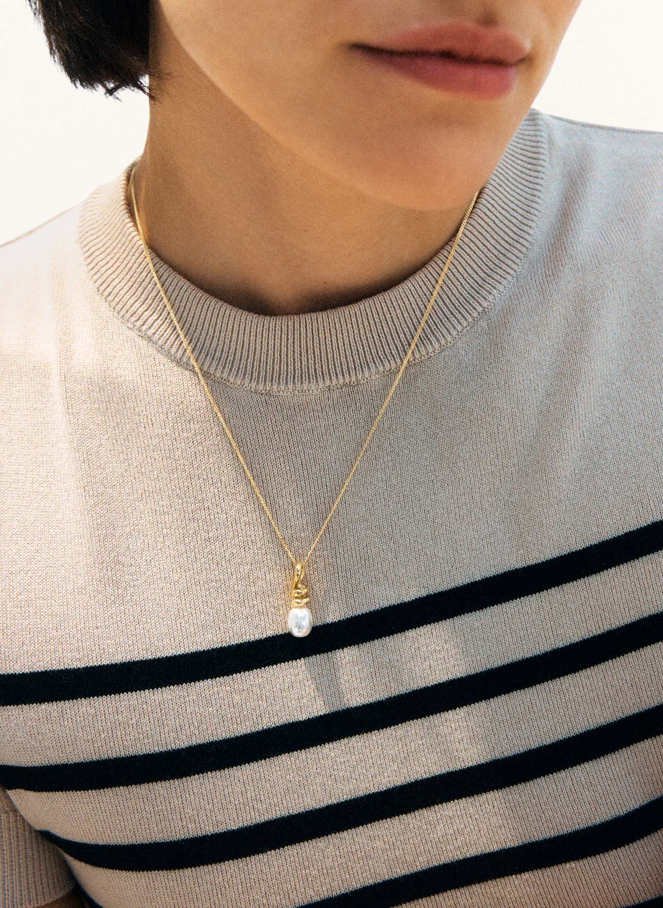 EDBLAD Halskette SWIVEL PEARL S: GOLD