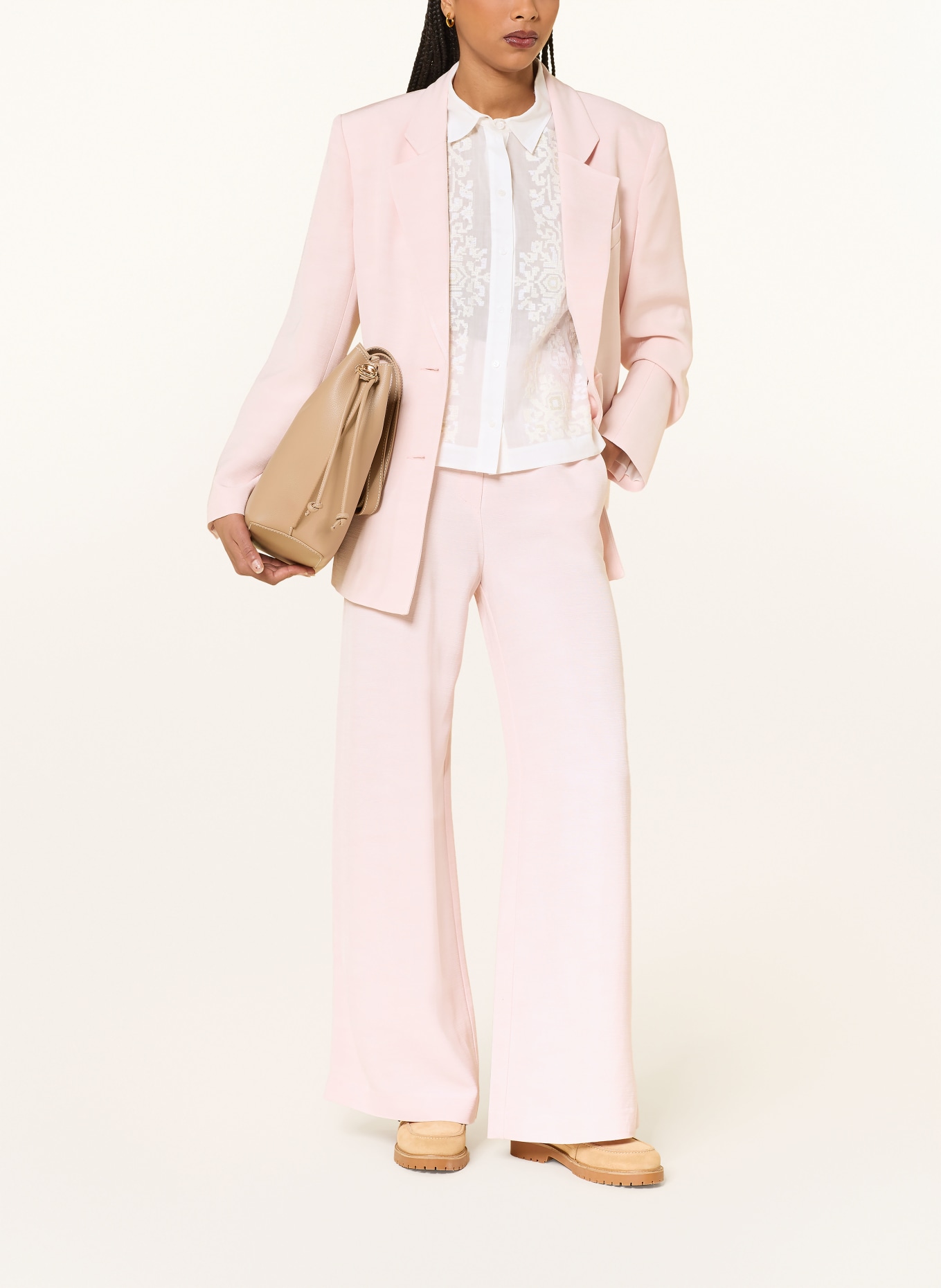 CLAUDIE PIERLOT Marlenehose im Jogging-Stil: HELLROSA