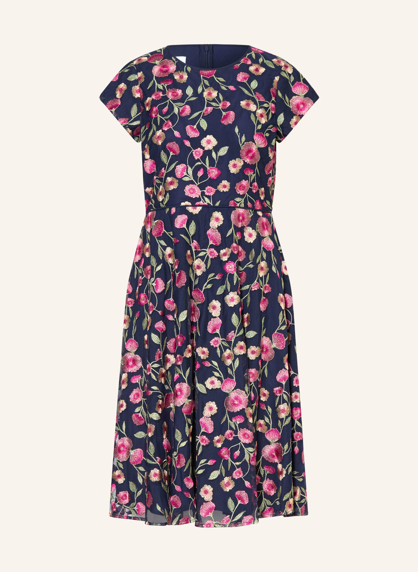 HOBBS TIA dress: DARK BLUE / PINK / GREEN