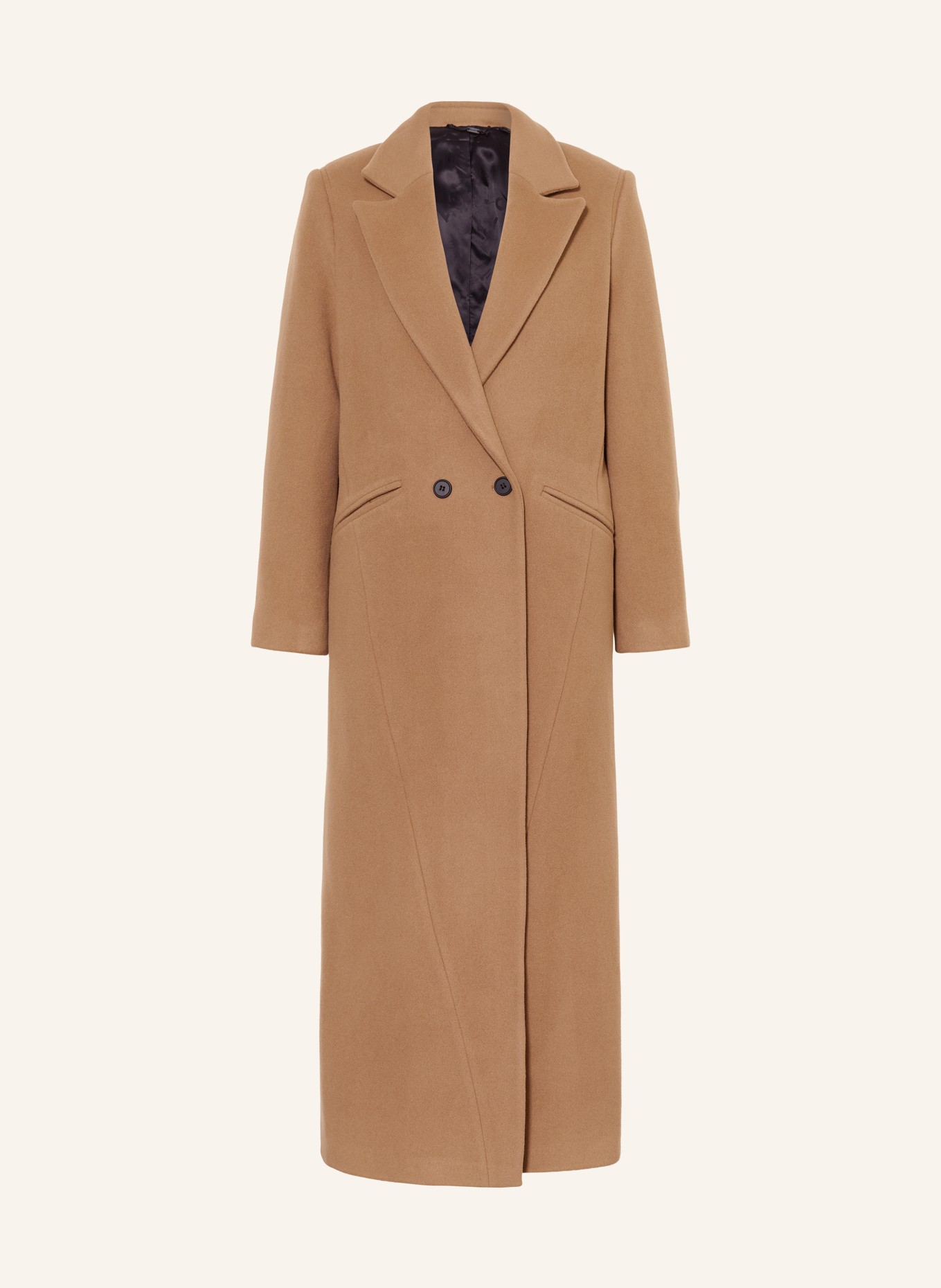 ALLSAINTS NELLIE wool coat: COGNAC