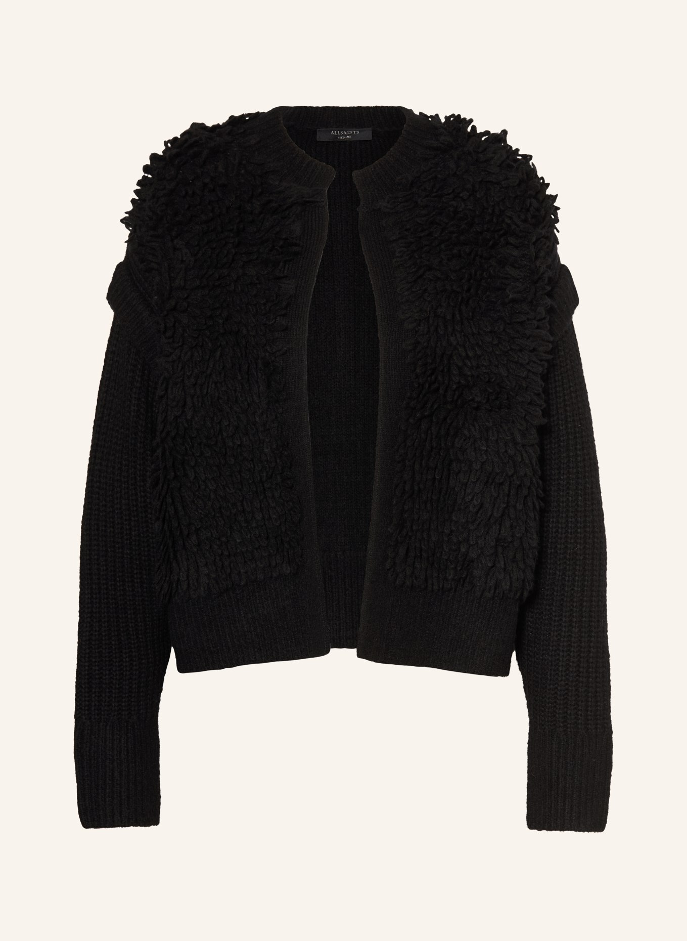 ALLSAINTS Knitted cover ELIAS: BLACK