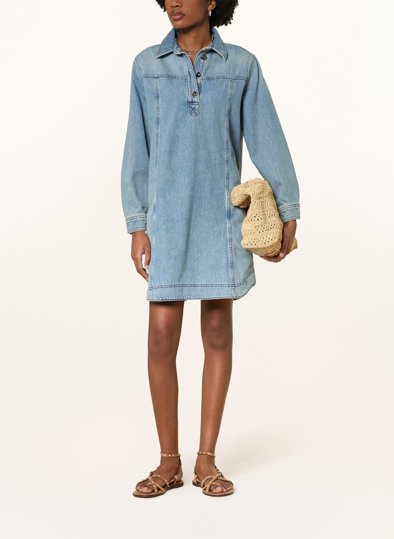 ba&sh Džínové šaty TONA: MODRÁ