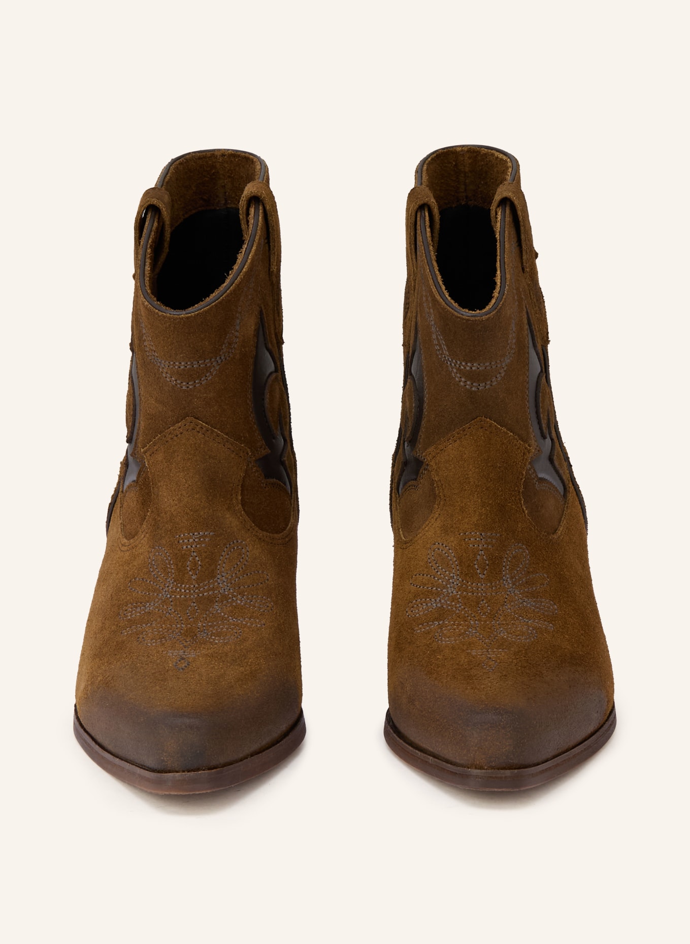 ba&sh Kovbojské boty CURTIS: TMAVĚ HNĚDÁ