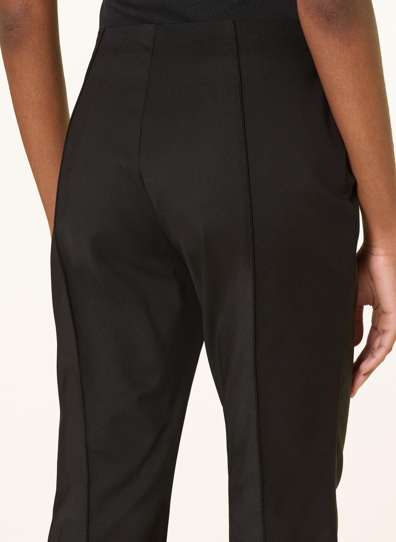 SANDRO Spodnie z materiału typu marlene: CZARNY