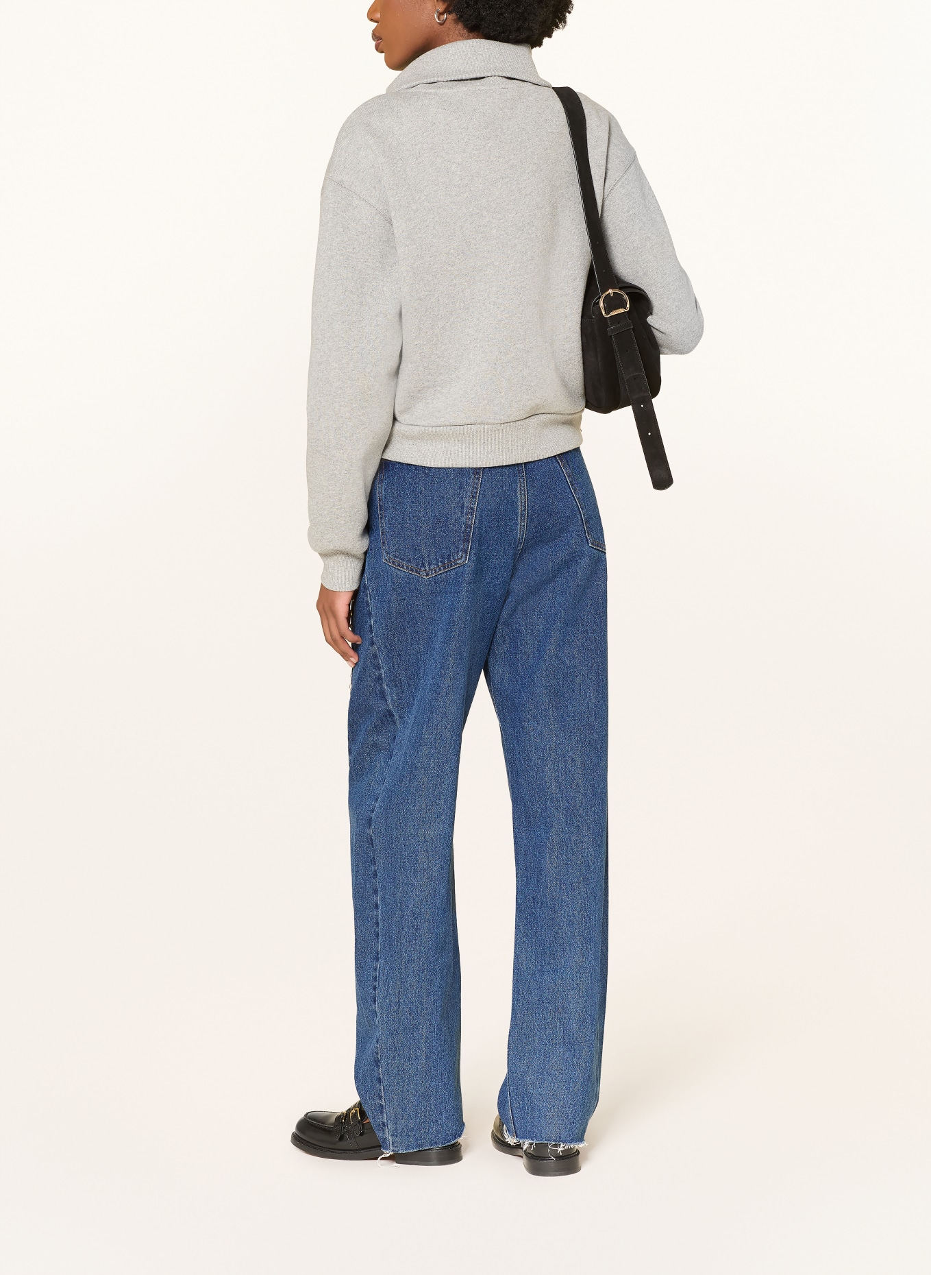 SANDRO Barrel Jeans mit Schmucksteinen: 4785 BLUE JEAN