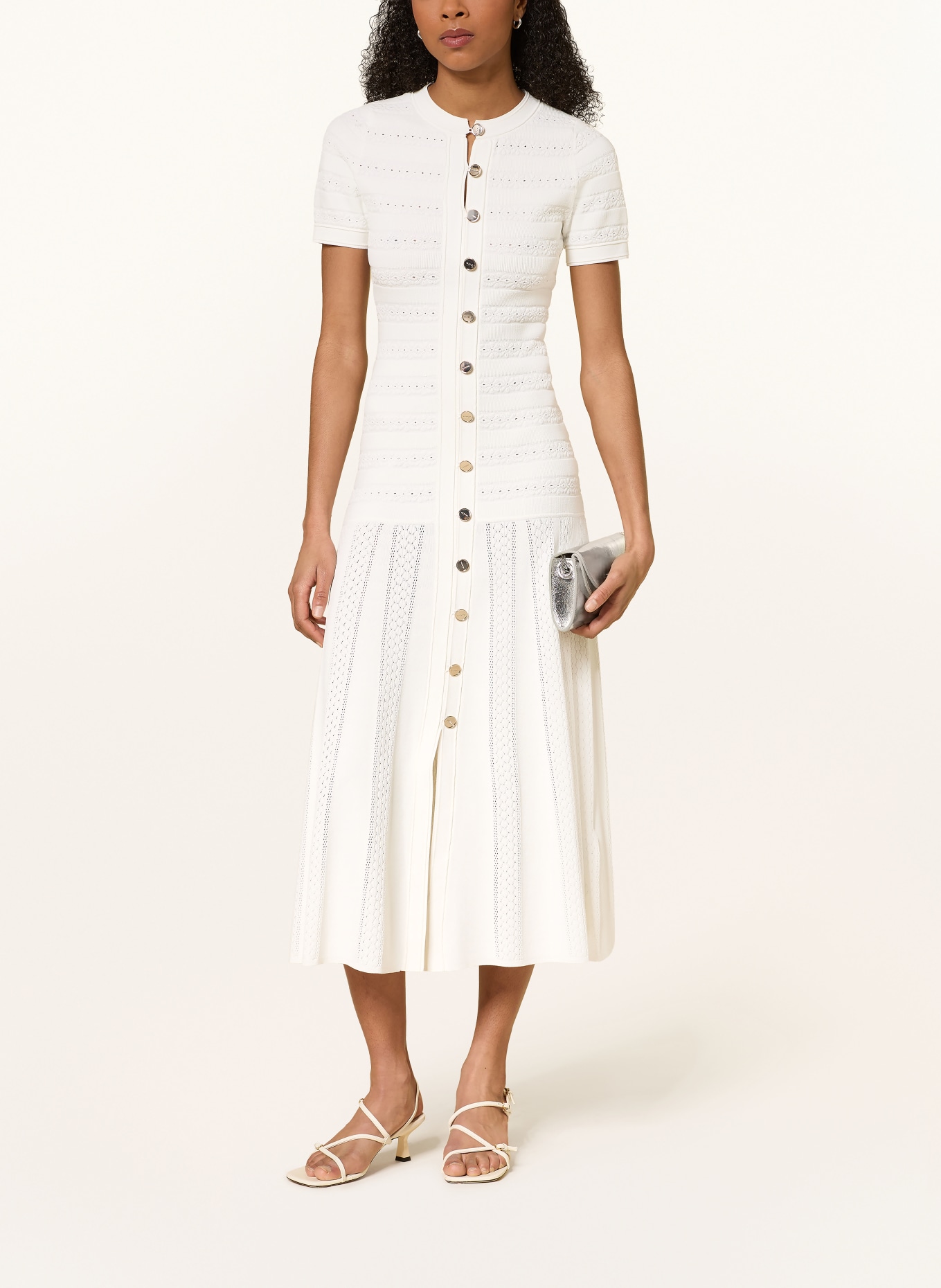 SANDRO Strickkleid: ECRU