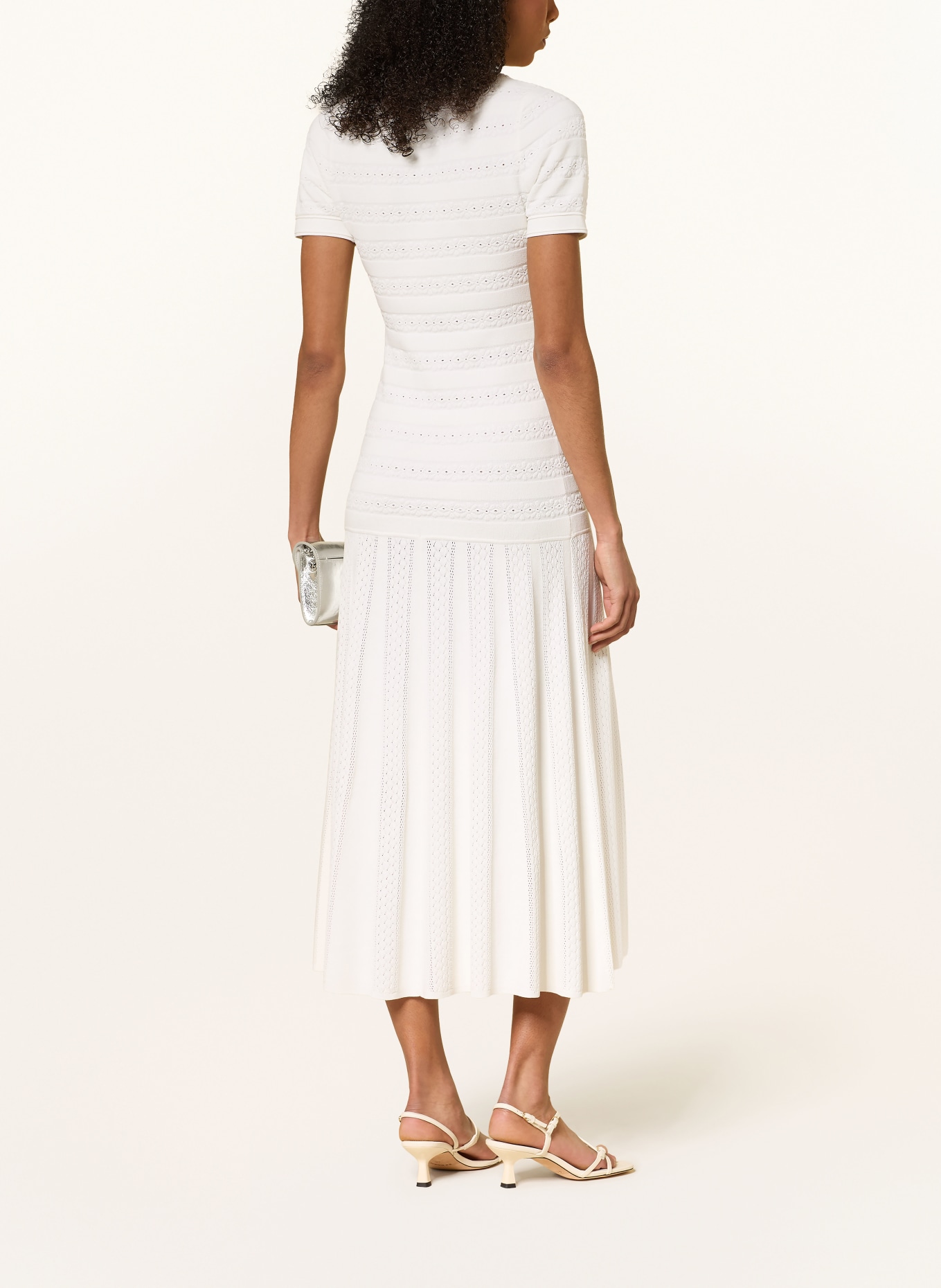 SANDRO Strickkleid: ECRU