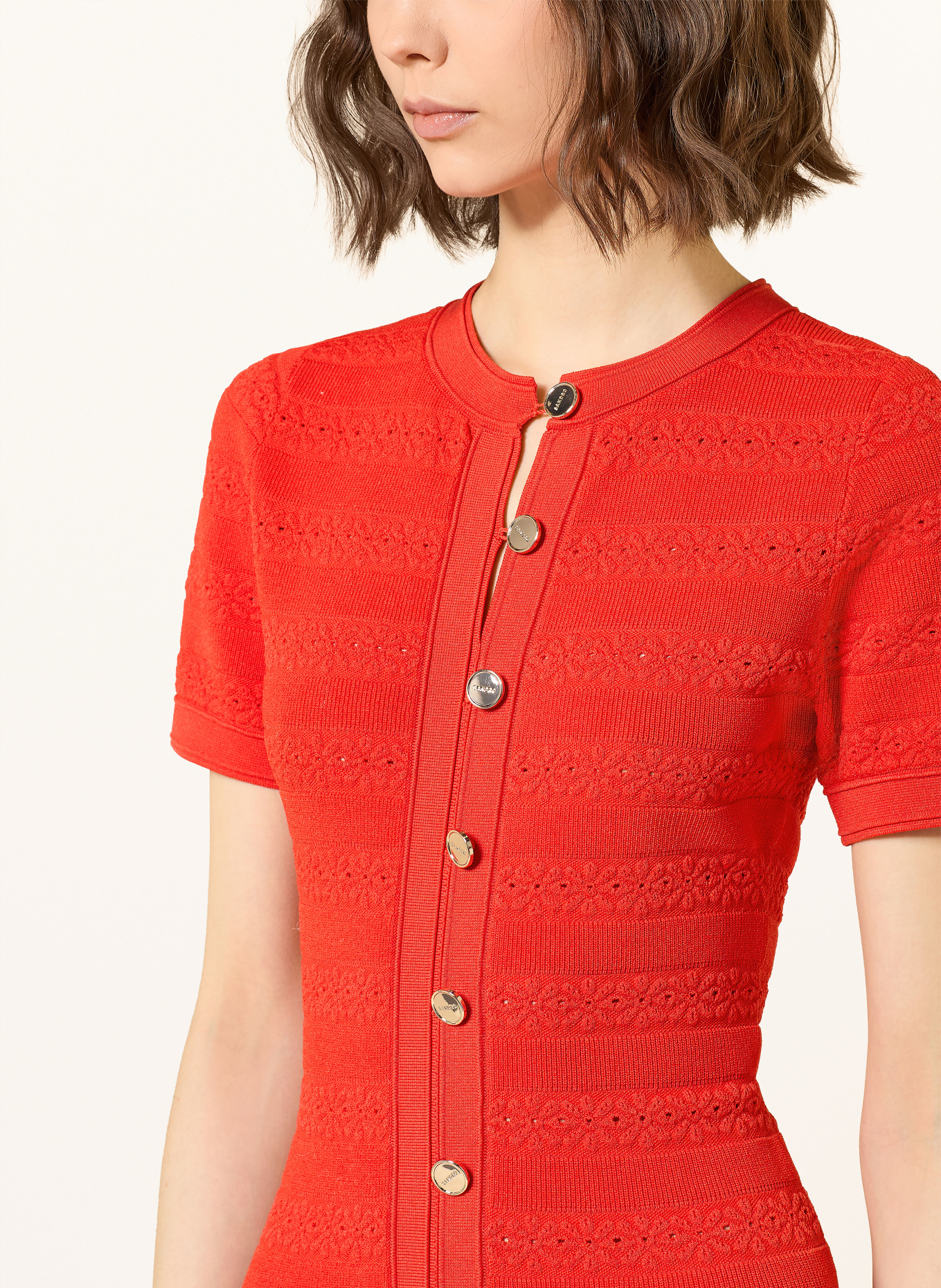 SANDRO Strickkleid: ROT