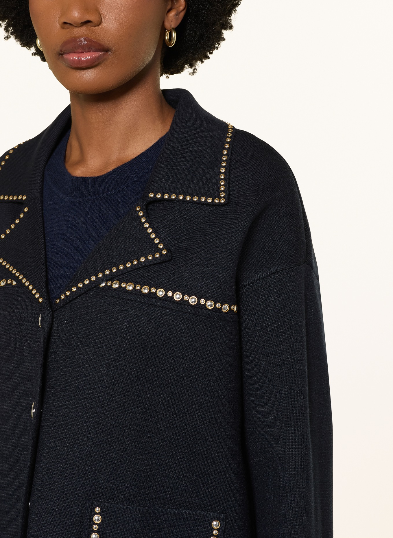 SANDRO Strickjacke: SCHWARZ