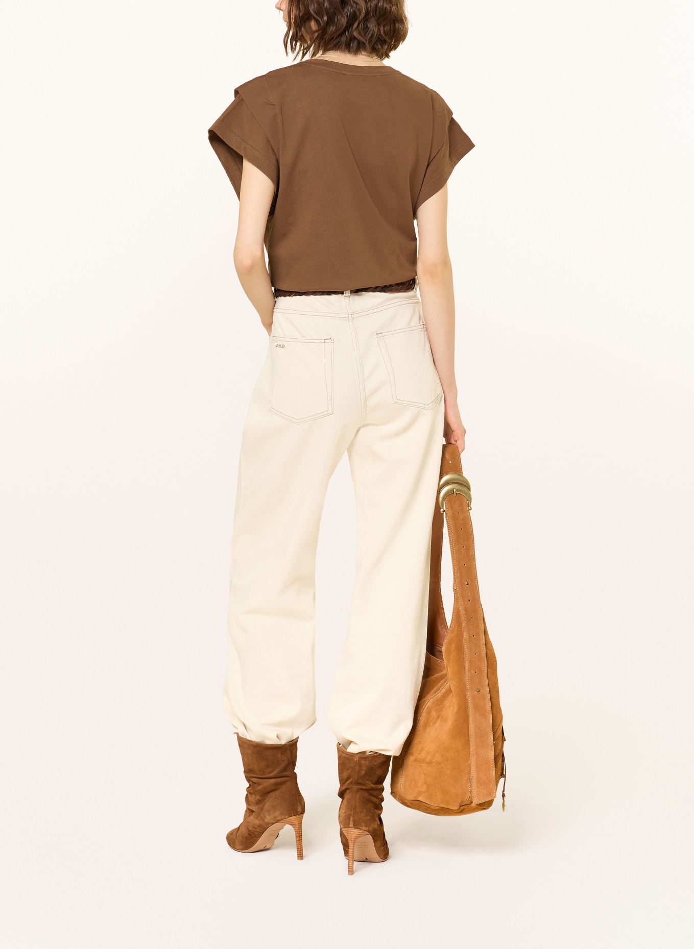 ba&sh Tričko PIO: HNĚDÁ