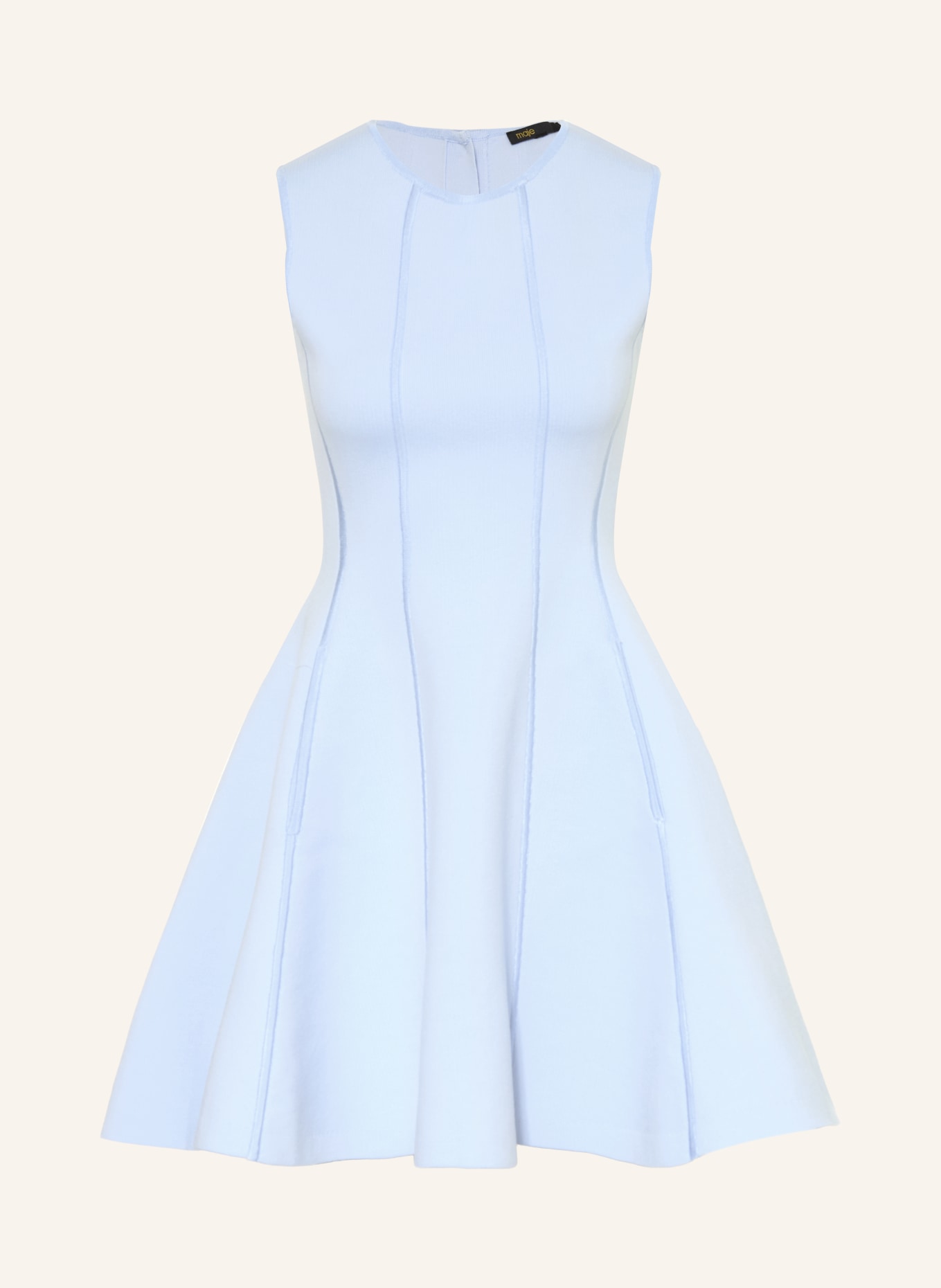 maje Kleid mit Schmuckperlen und Schmucksteinen: HELLBLAU / SILBER