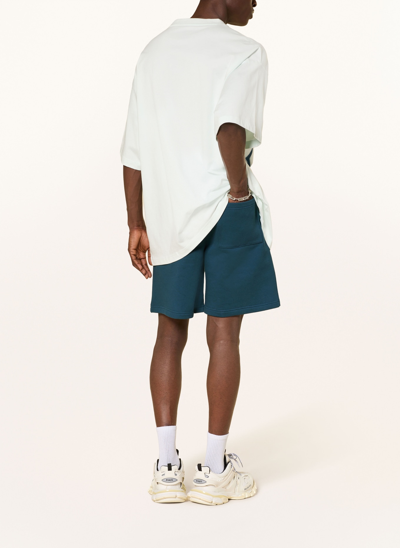 FLÂNEUR Short de survêtement SOUNDS GOOD: BLEU / BLEU GRIS