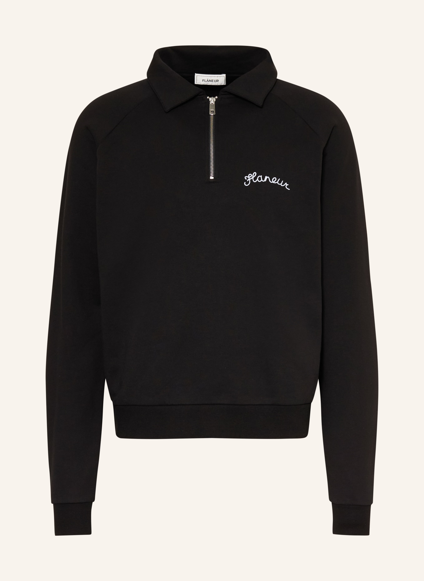 FLÂNEUR Sweat-Poloshirt SIGNATURE: SCHWARZ / WEISS