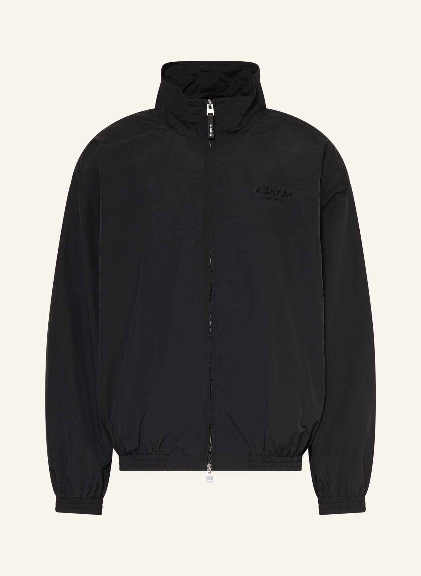 FLÂNEUR Oversized-Trainingsjacke SOUND & DESIGN: SCHWARZ