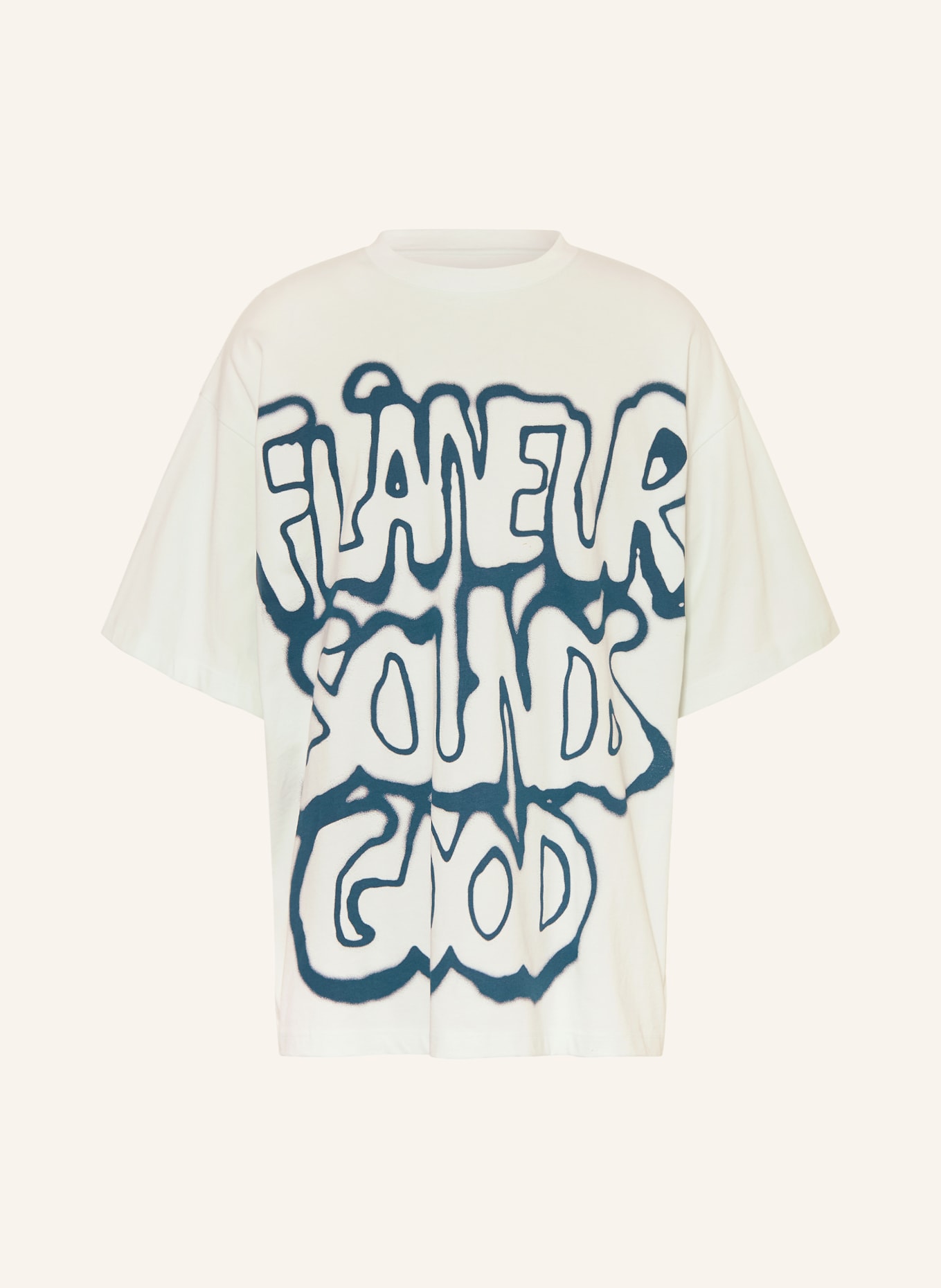 FLÂNEUR Oversized-Shirt SOUNDS GOOD: HELLBLAU / DUNKELBLAU