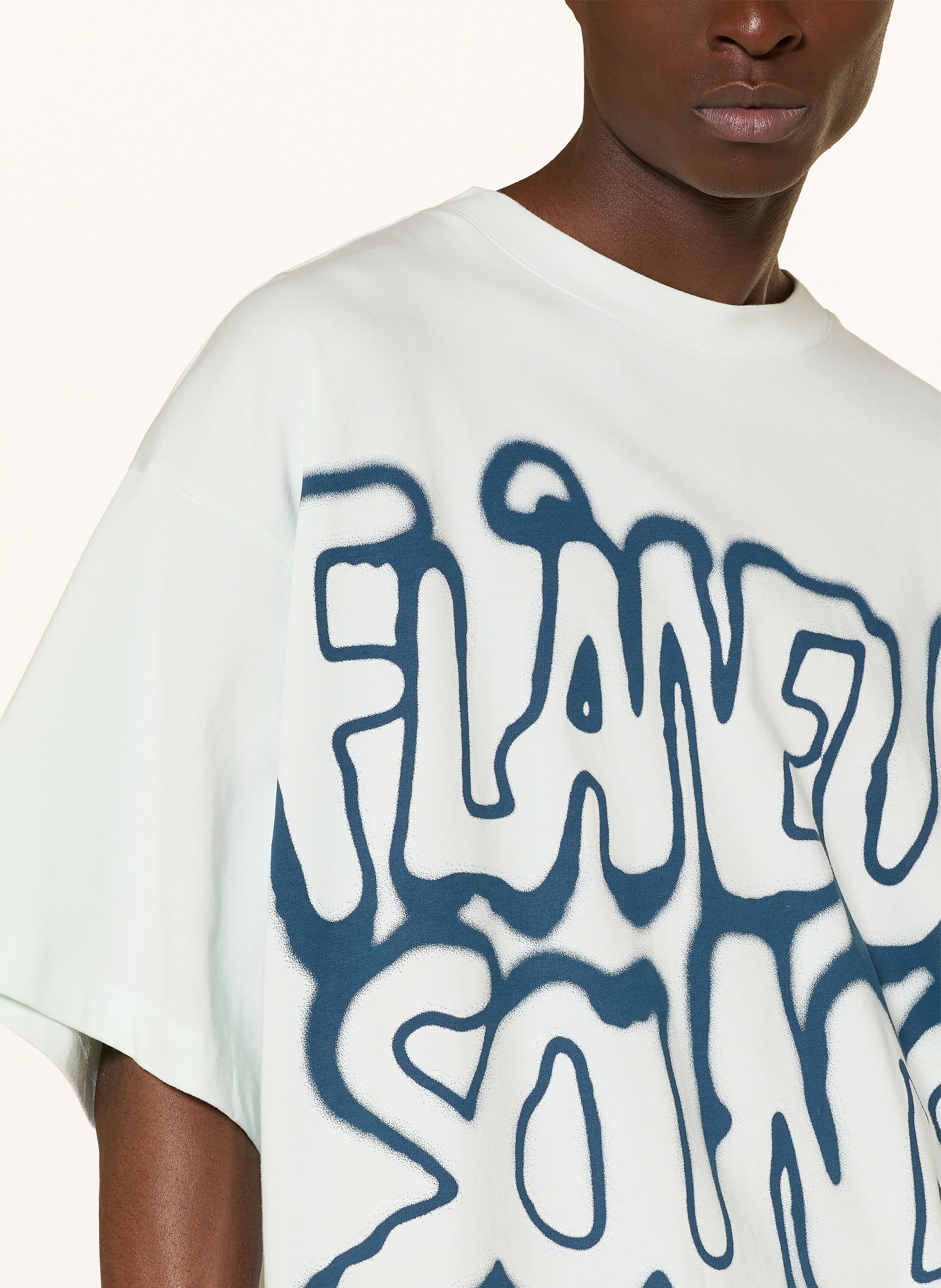 FLÂNEUR Oversized-Shirt SOUNDS GOOD: HELLBLAU / DUNKELBLAU