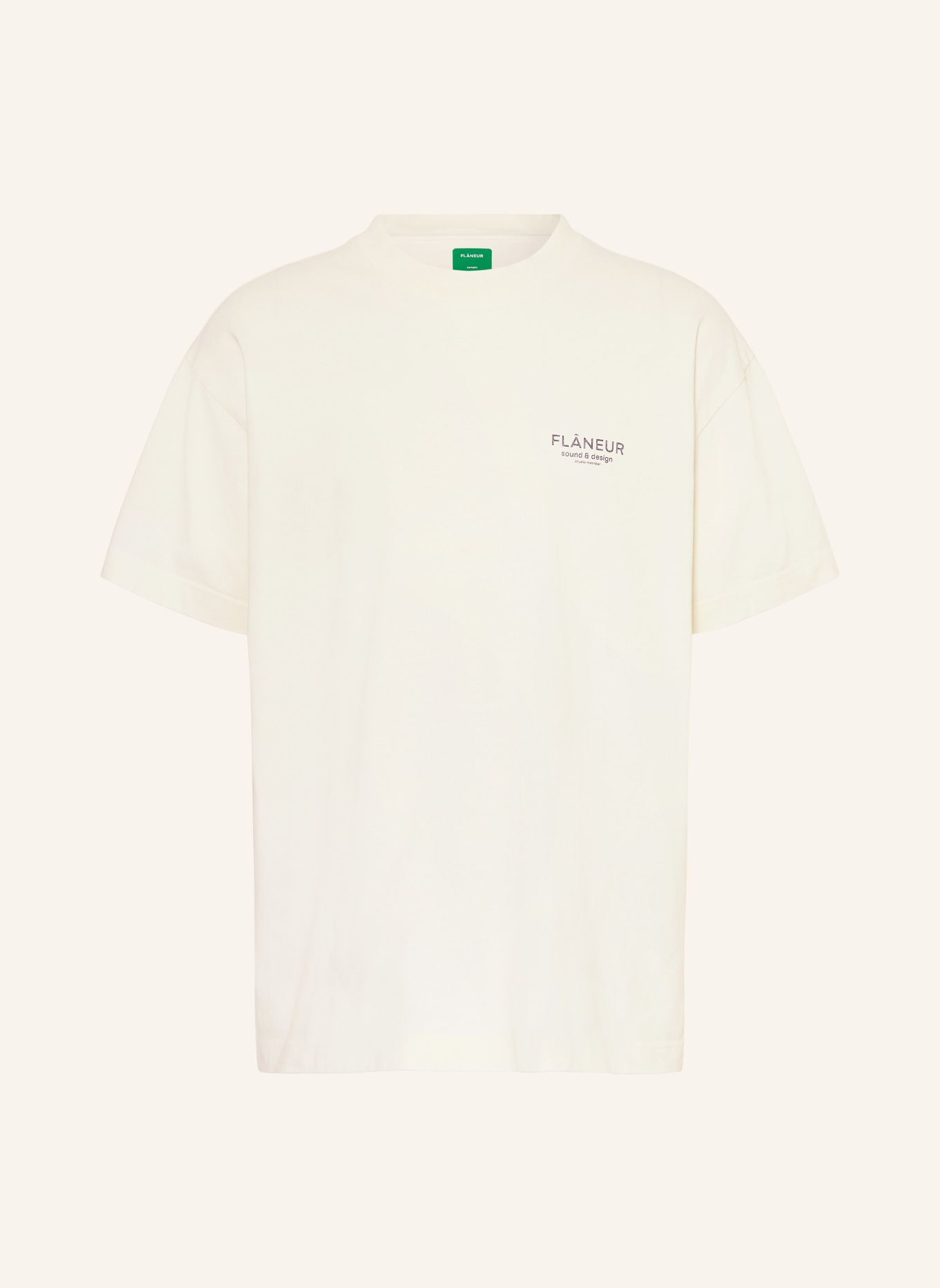 FLÂNEUR T-shirt oversize SOUND &amp; DESIGN: ÉCRU / GRIS