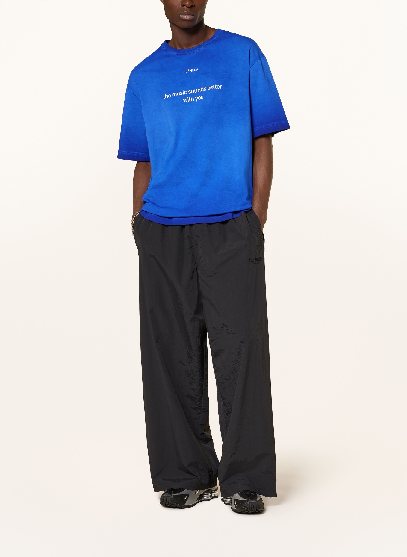 FLÂNEUR T-shirt oversize WITH YOU: BLEU / BLANC