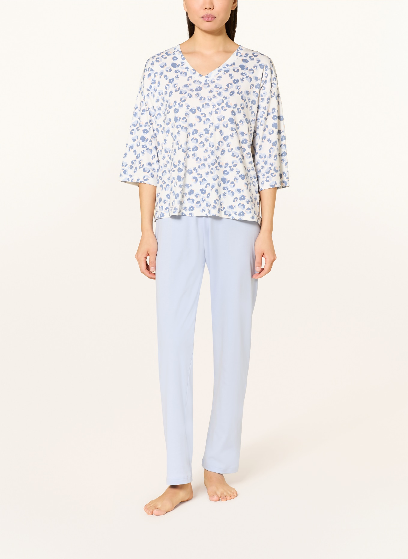 mey Schlafanzug: HELLBLAU / WEISS