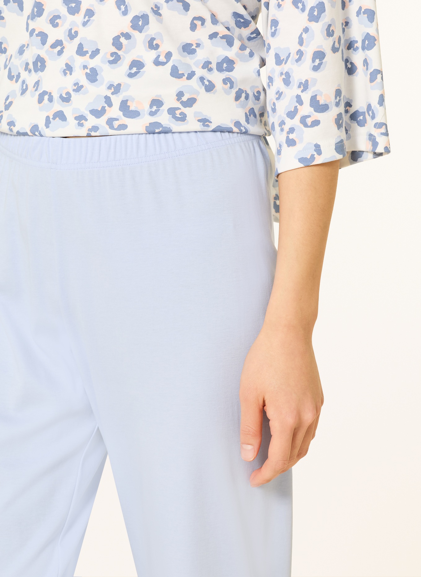 mey Schlafanzug: HELLBLAU / WEISS