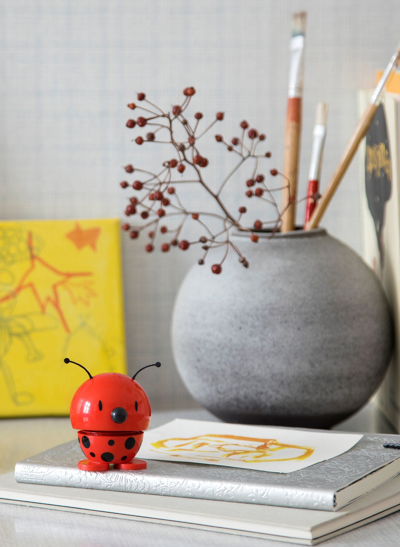 Hoptimist Dekofigur HOPTIMIST LADYBIRD: ROT / SCHWARZ