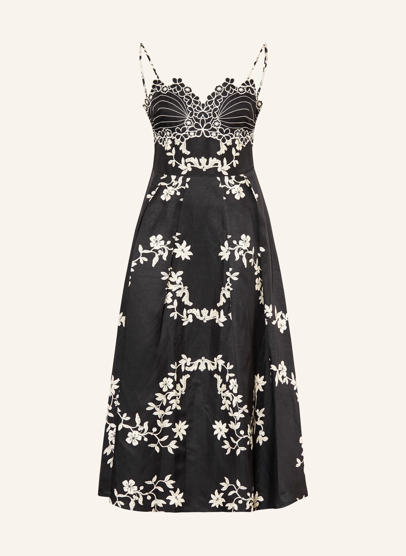 CLAUDIE PIERLOT Kleid: SCHWARZ / ECRU