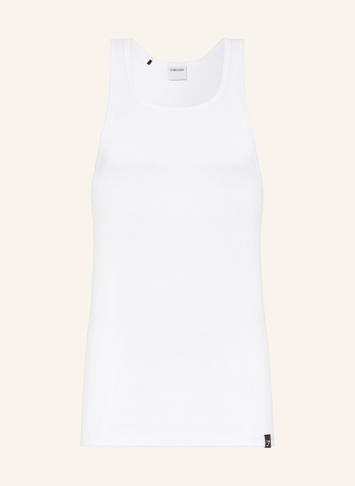 GYMSHARK Tank Top RIBBED: WEISS