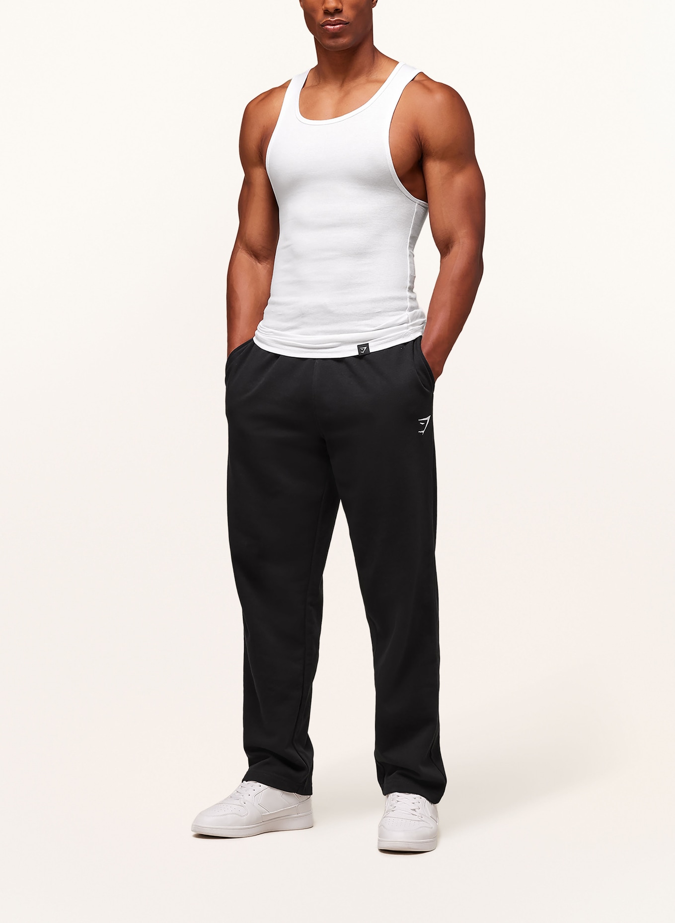 GYMSHARK Tank Top RIBBED: WEISS