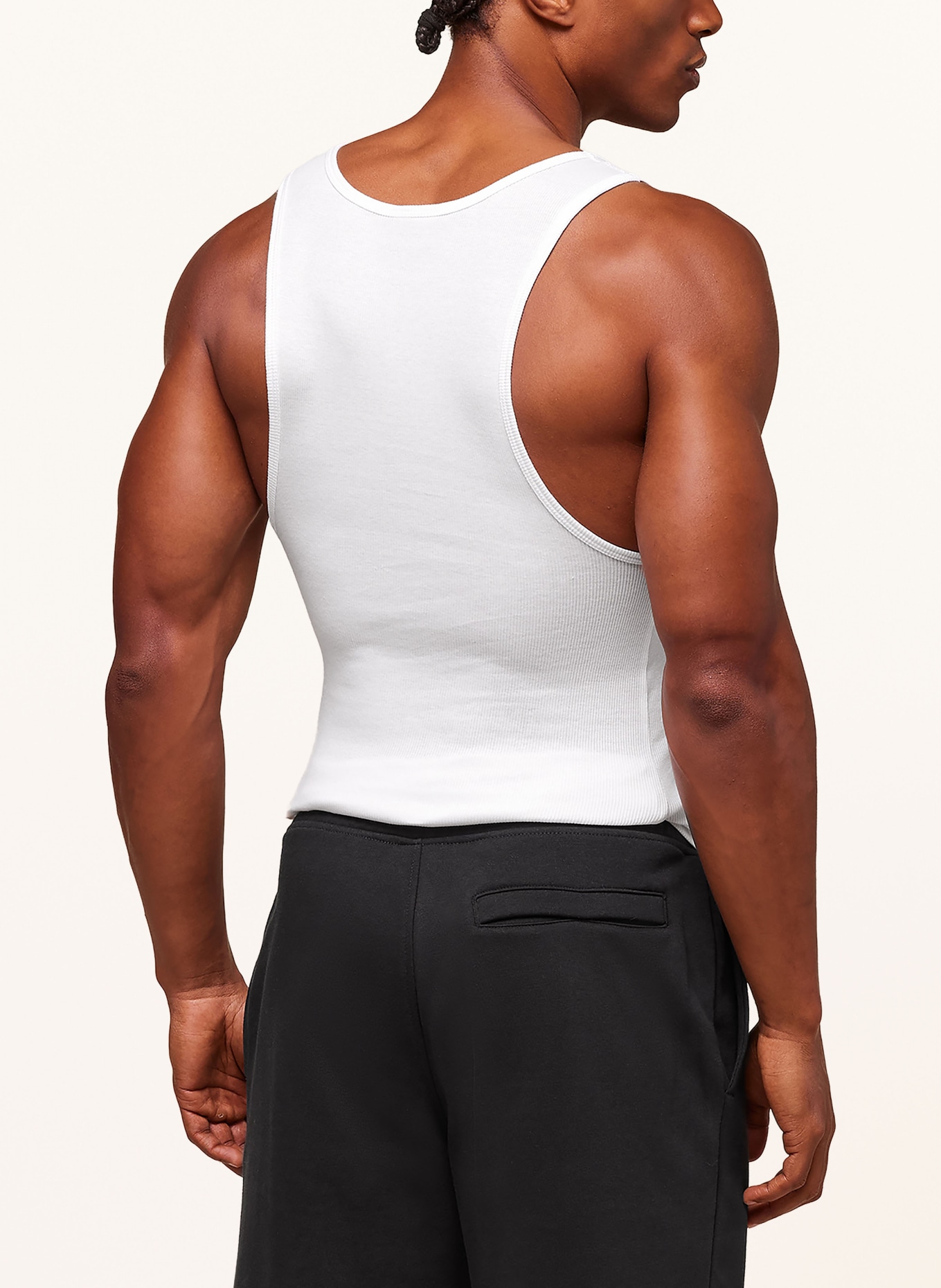 GYMSHARK Tank Top RIBBED: WEISS