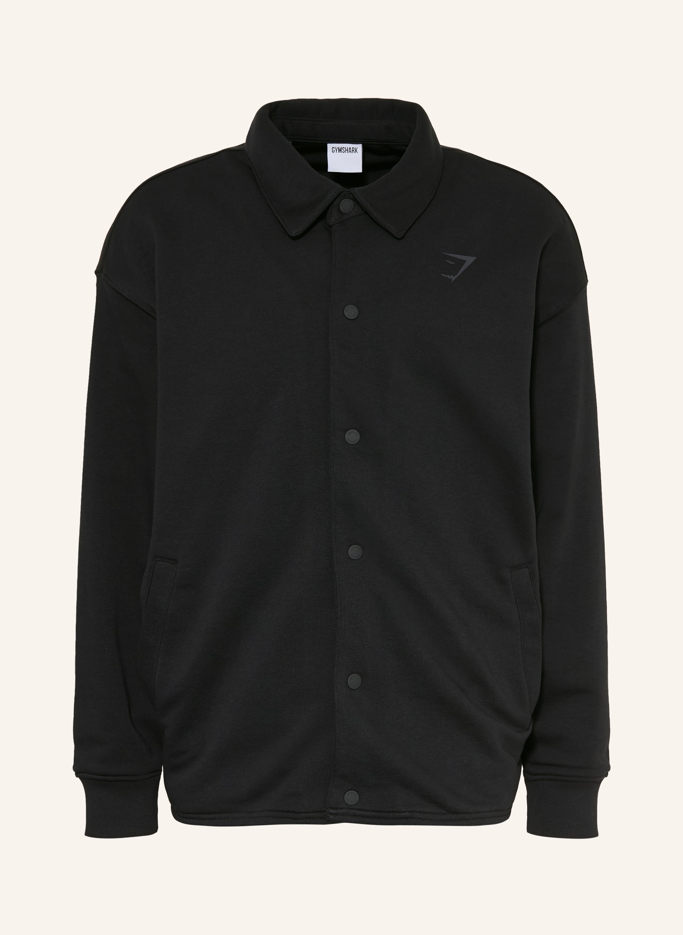 GYMSHARK Oversized-Sweatjacke POWER COACH: SCHWARZ