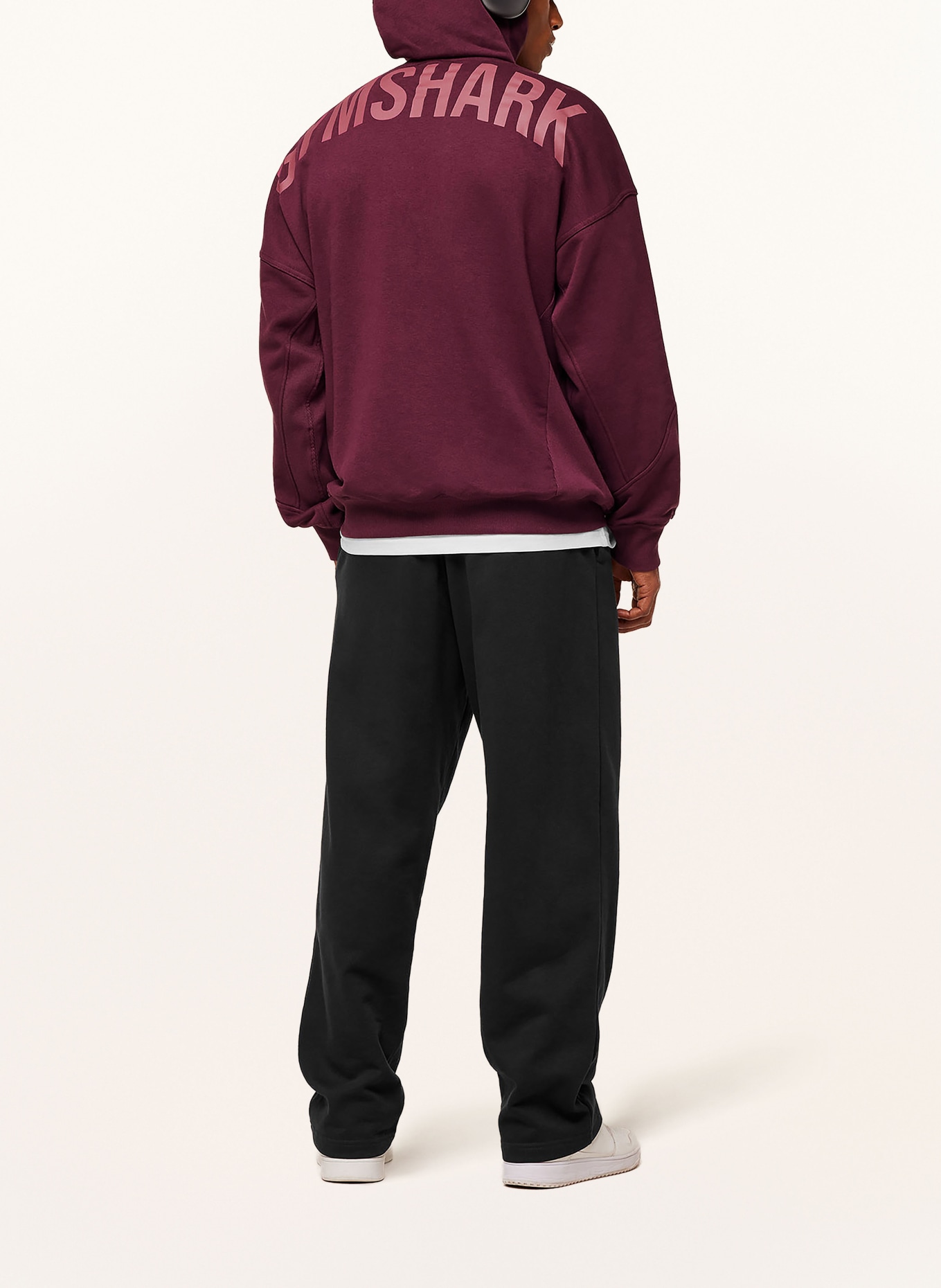 GYMSHARK Oversized-Hoodie POWER ORIGINALS: DUNKELROT