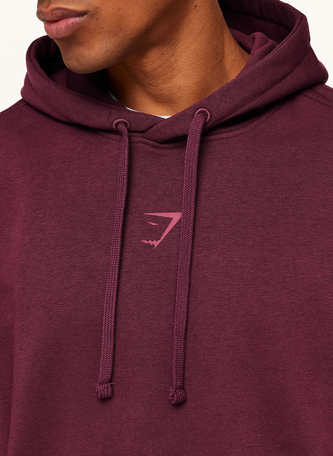 GYMSHARK Oversized-Hoodie POWER ORIGINALS: DUNKELROT