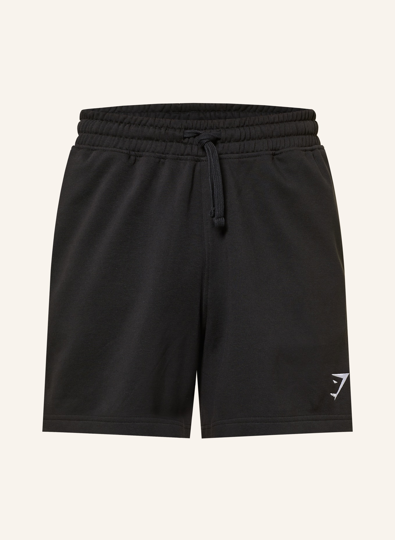 GYMSHARK Sweatshorts CREST: SCHWARZ