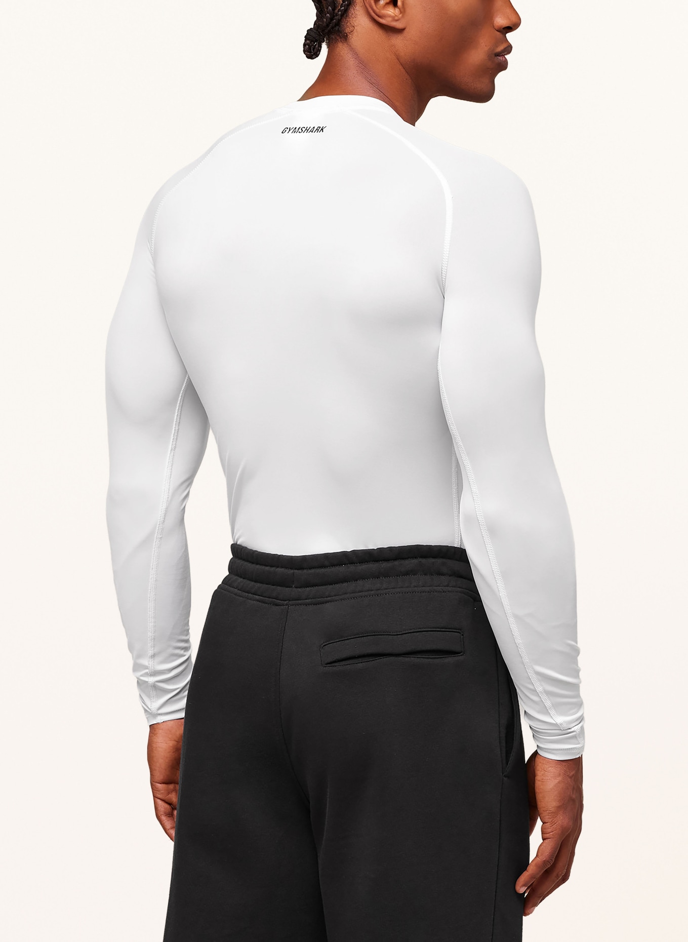 GYMSHARK Longsleeve ELEMENT: WEISS