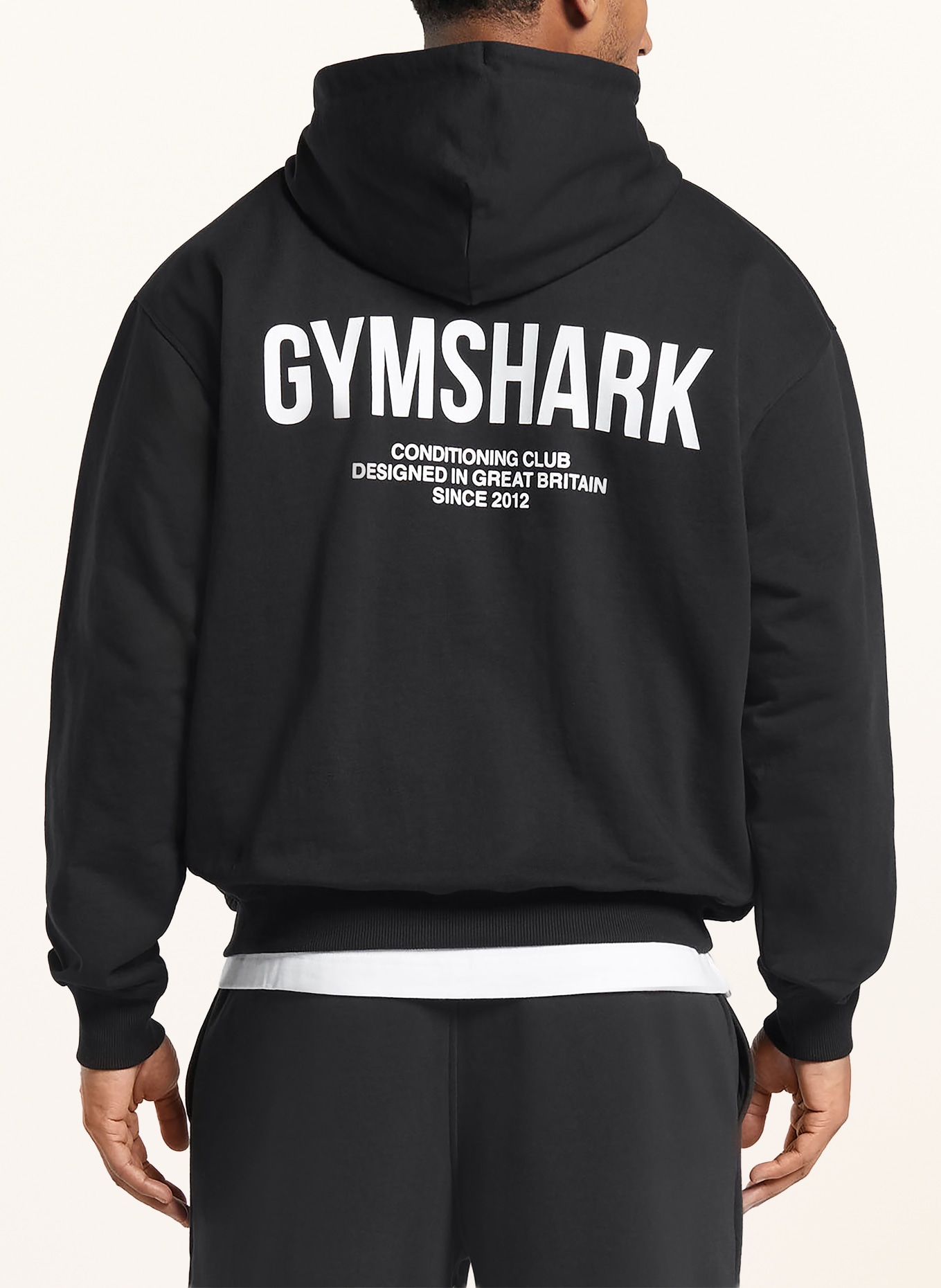 GYMSHARK Oversized-Hoodie CONDITIONING CLUB: SCHWARZ